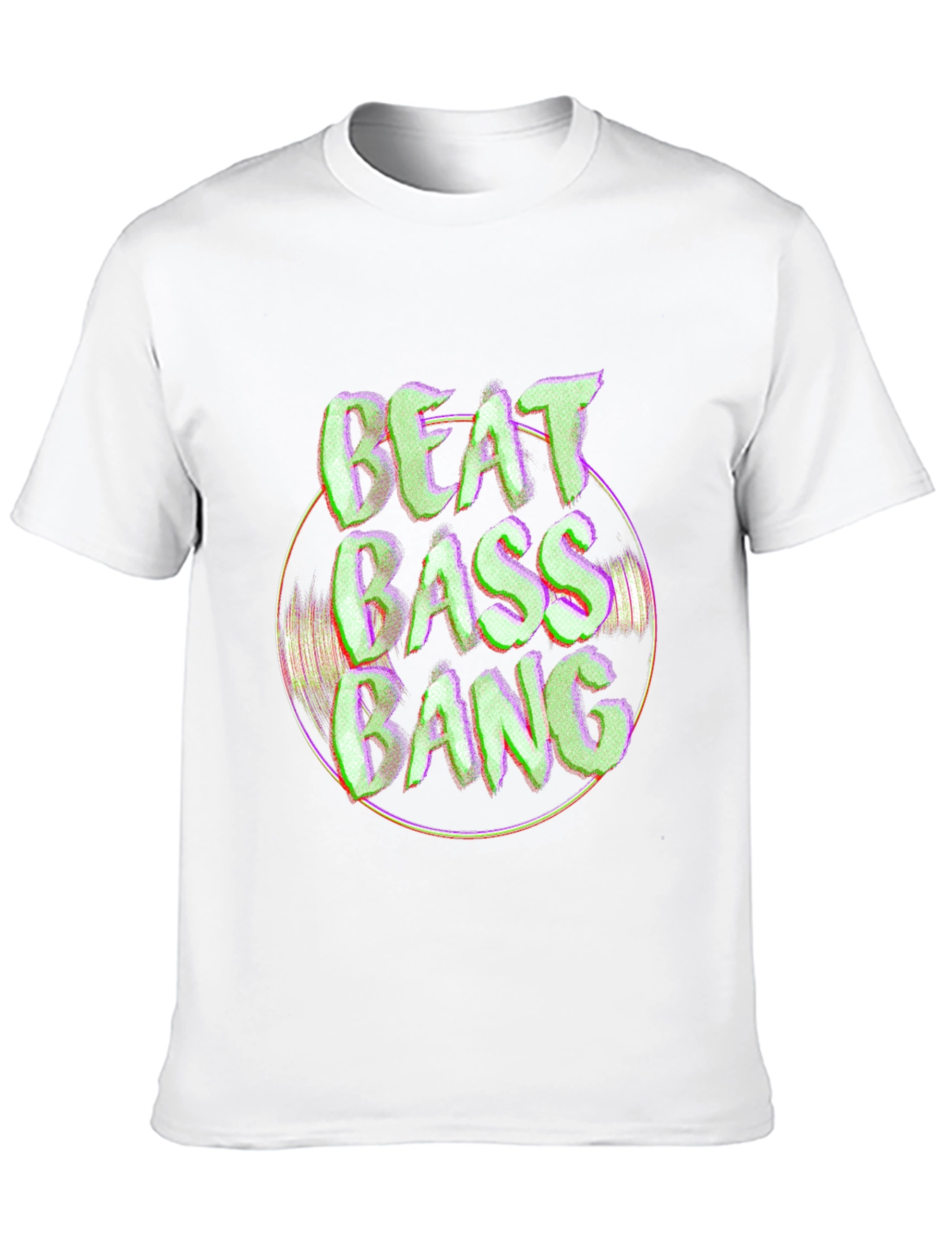 Beat Bass Bang Graphic Black T-Shirt
