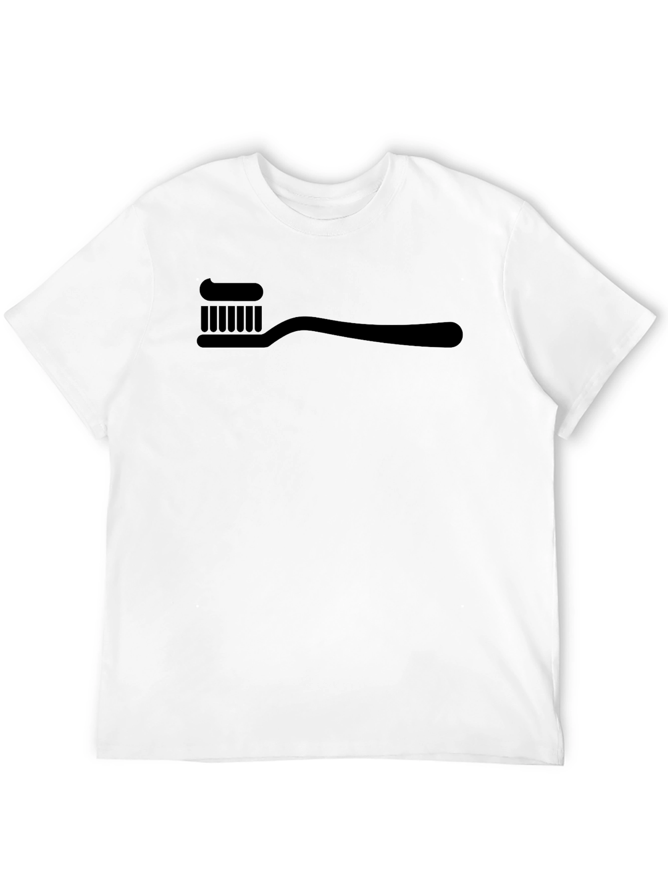 Toothbrush Graphic Tee - Black Cotton Blend