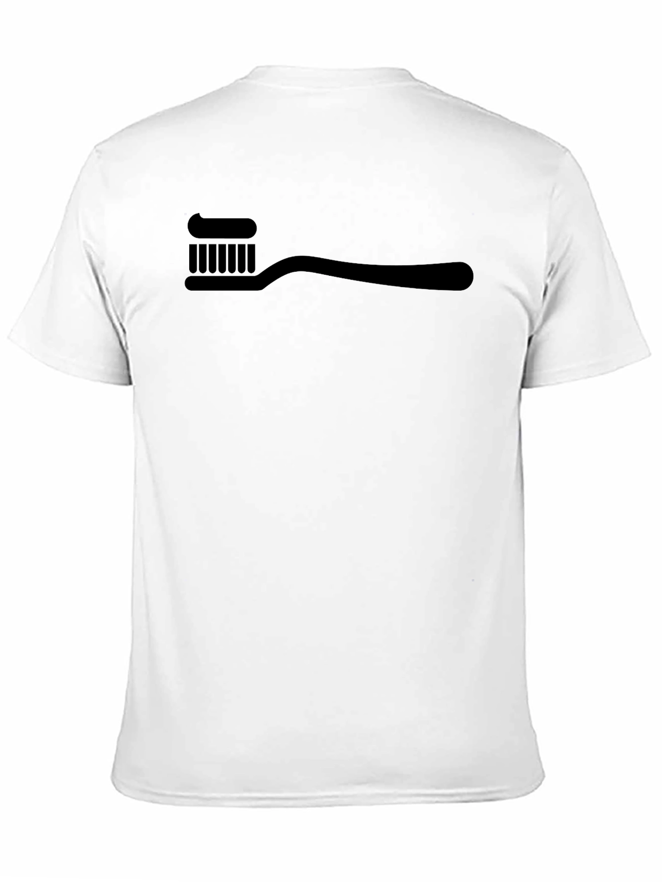 Toothbrush Graphic Tee - Black Cotton Blend