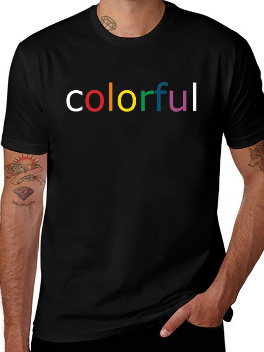 Colorful Graphic Tee - Premium Black T-Shirt