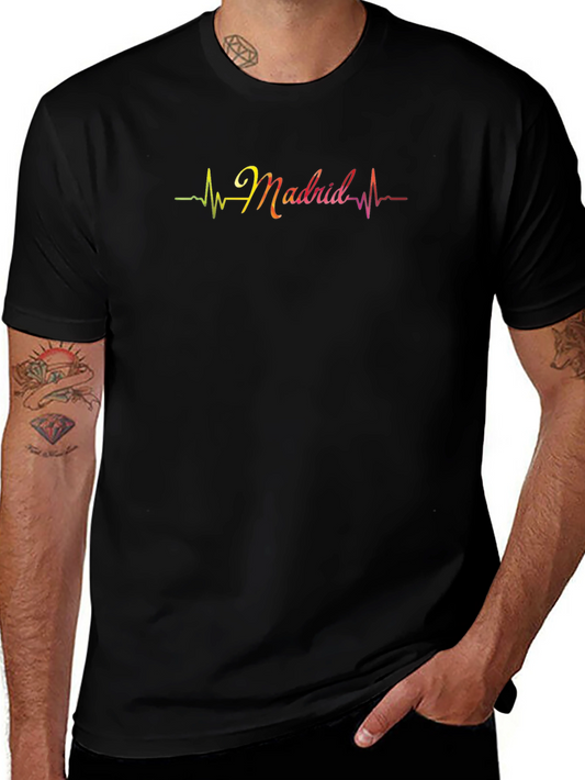 Madrid Heartbeat Graphic T-Shirt - Black