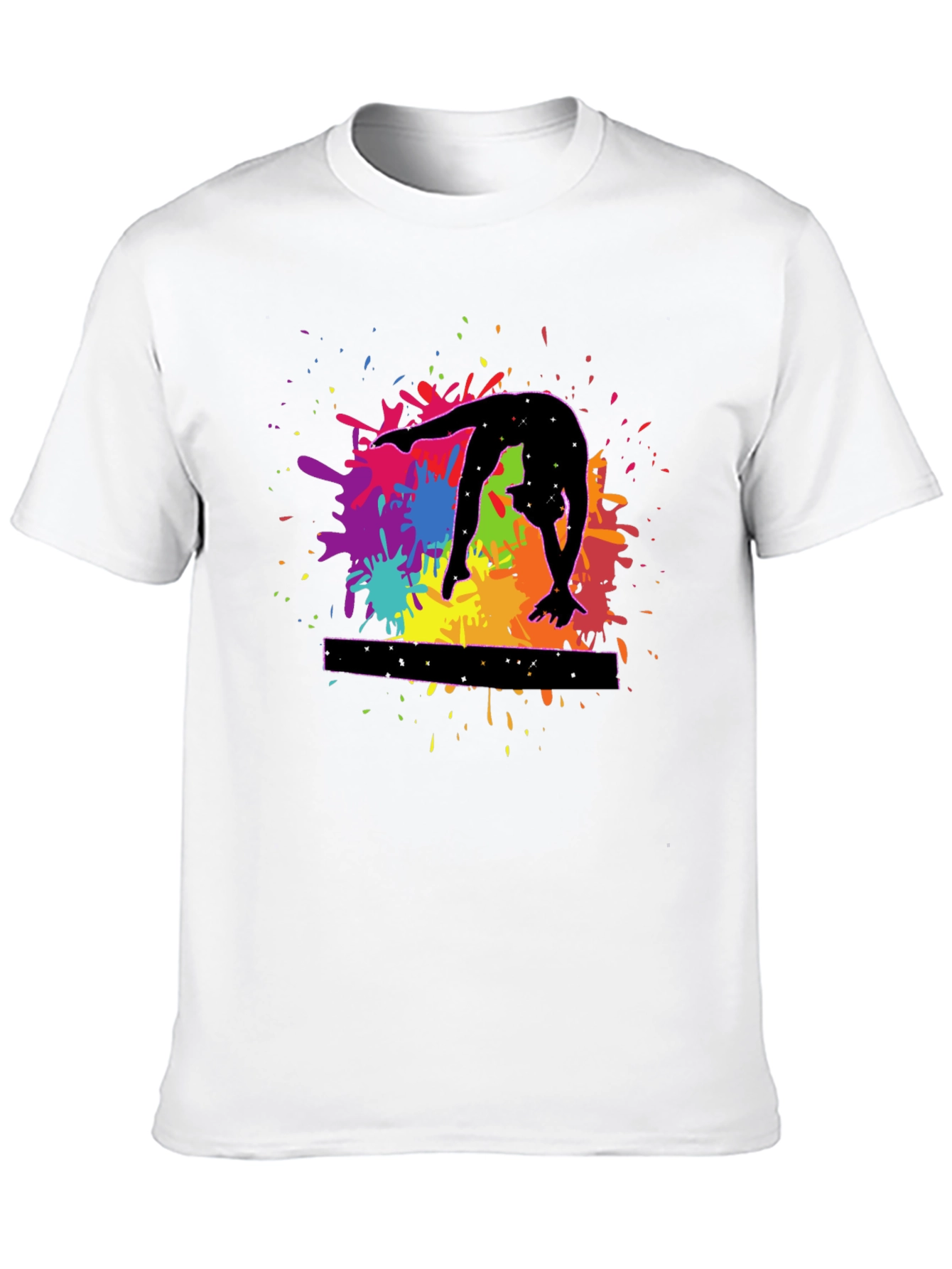 Gymnast Splash T-Shirt - Balance Beam Tee