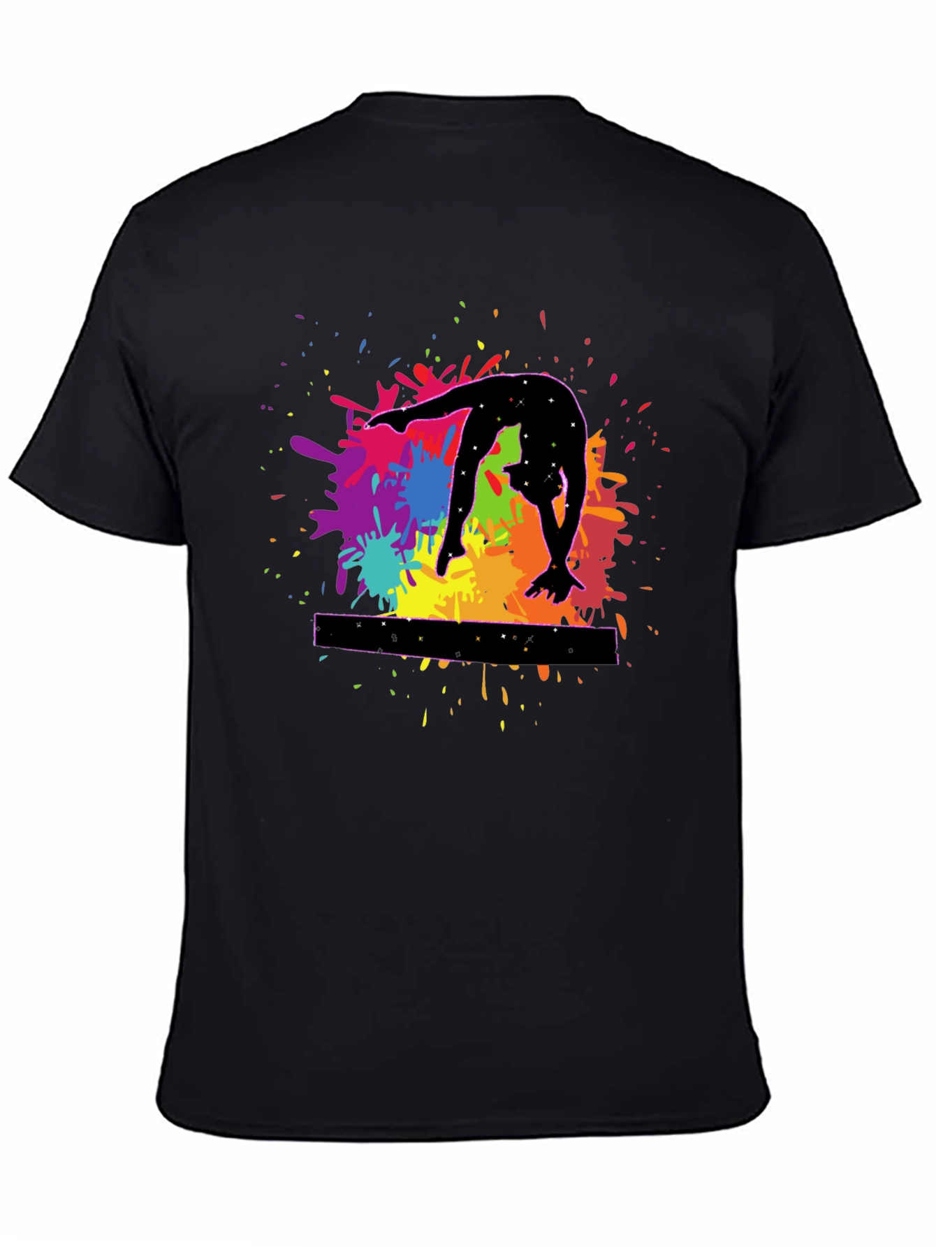 Gymnast Splash T-Shirt - Balance Beam Tee