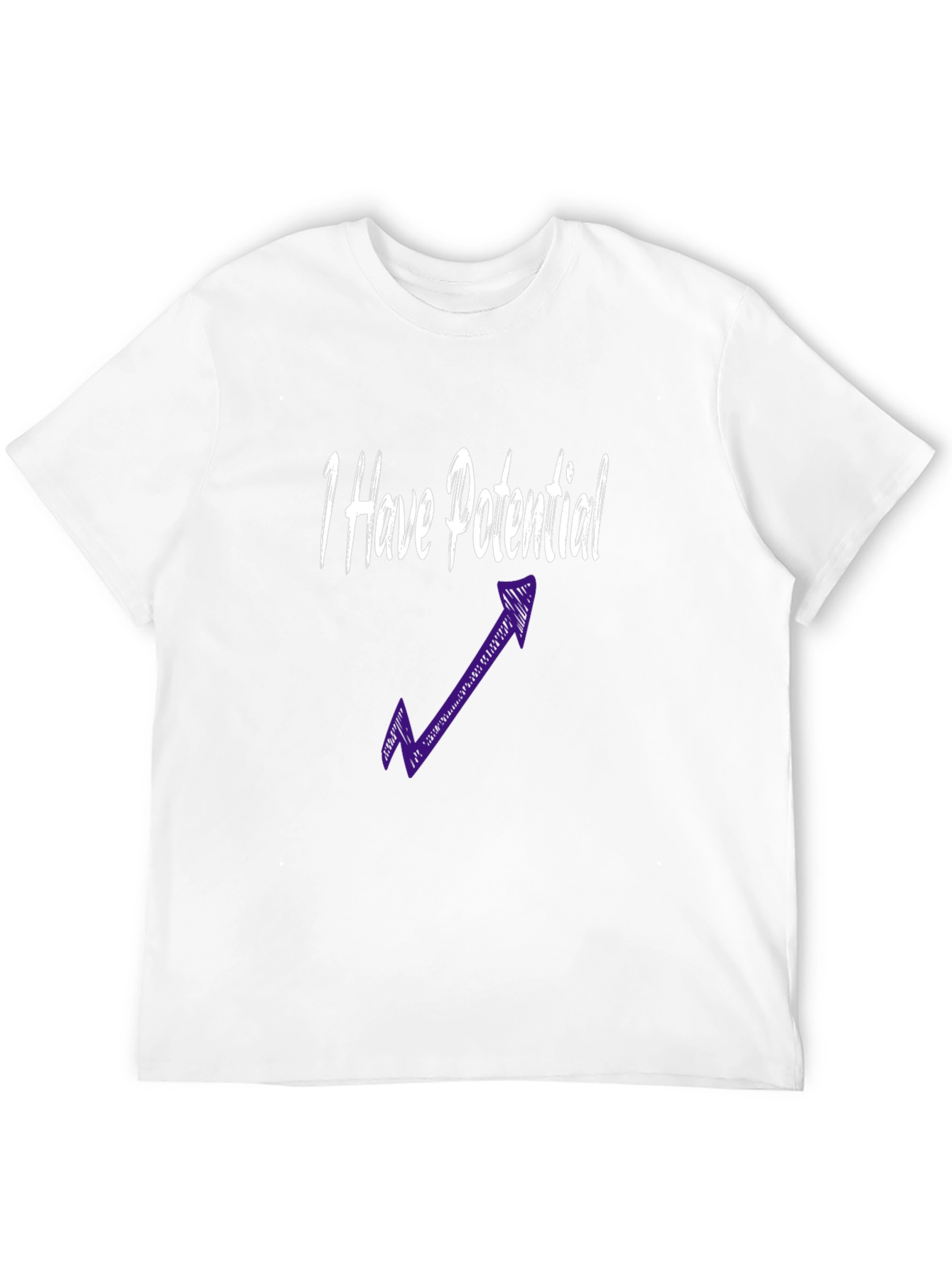 I Have Potential Graphic Tee - Black Cotton Blend