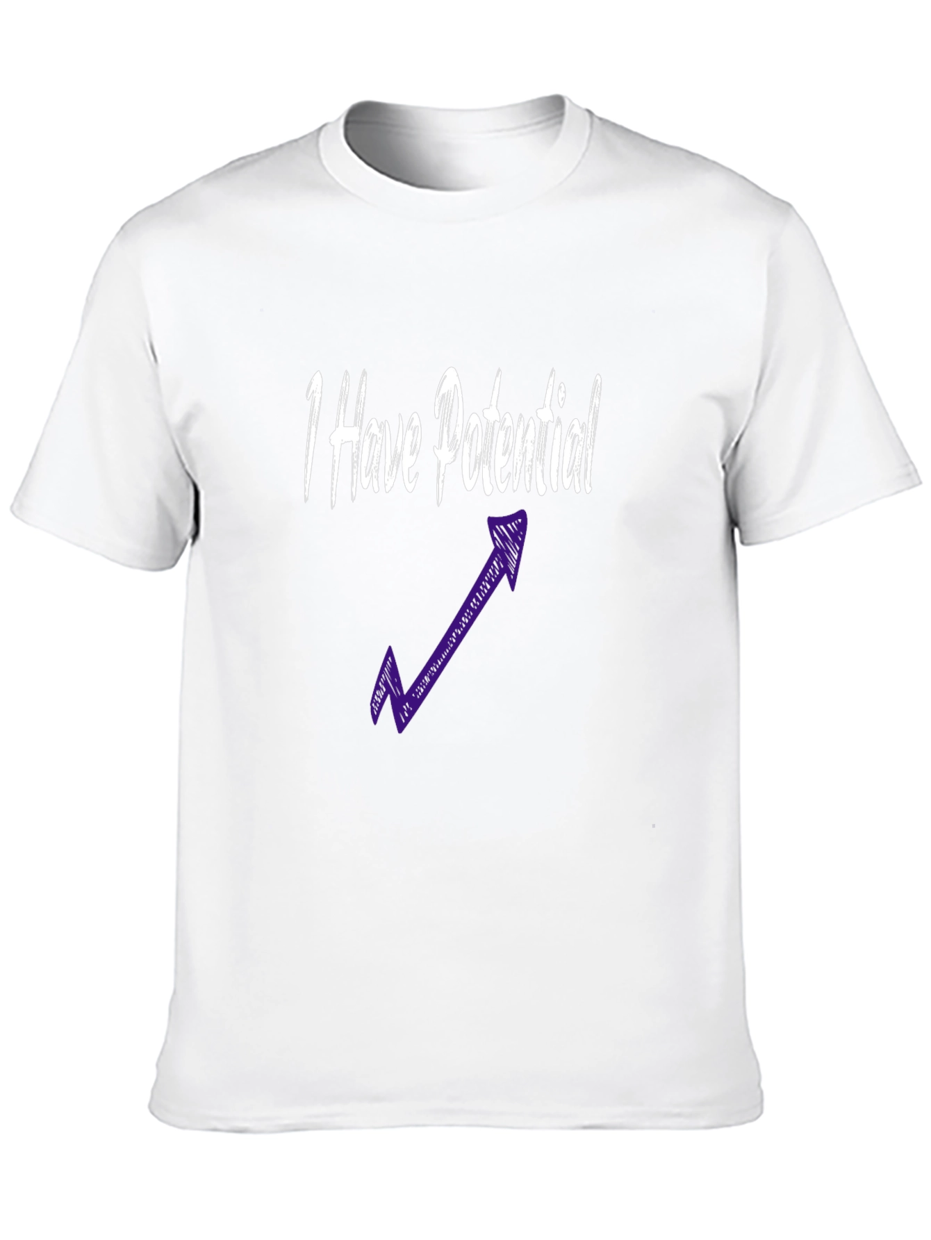 I Have Potential Graphic Tee - Black Cotton Blend