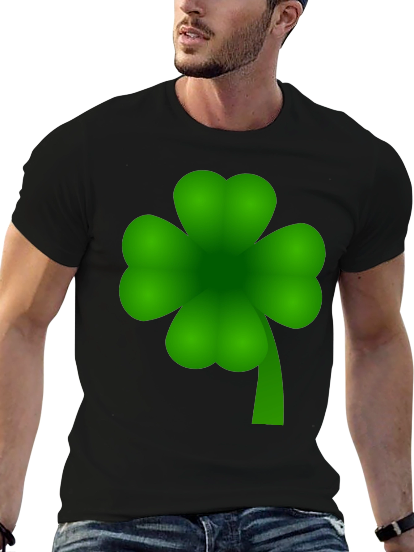 Lucky Four-Leaf Clover Graphic T-Shirt