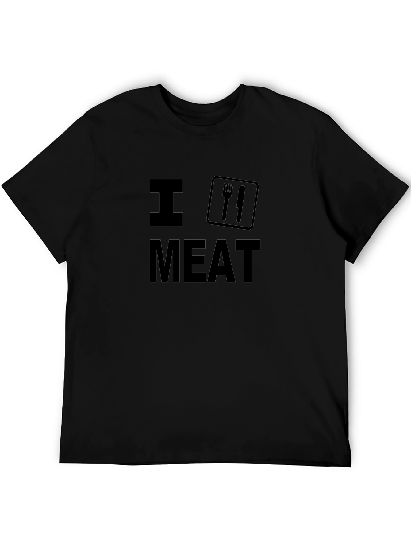 I Love Meat - Black Graphic T-Shirt
