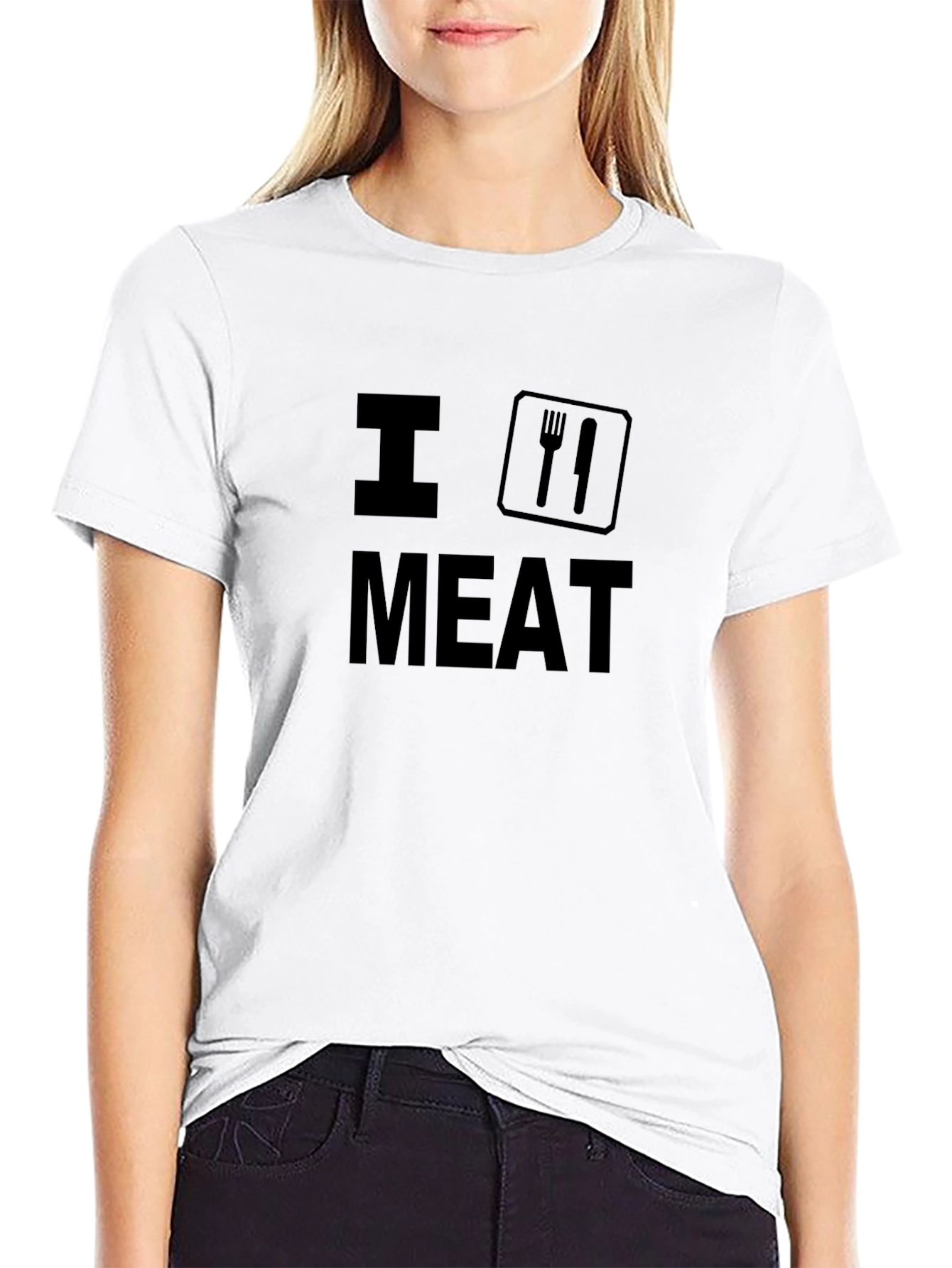 I Love Meat - Black Graphic T-Shirt