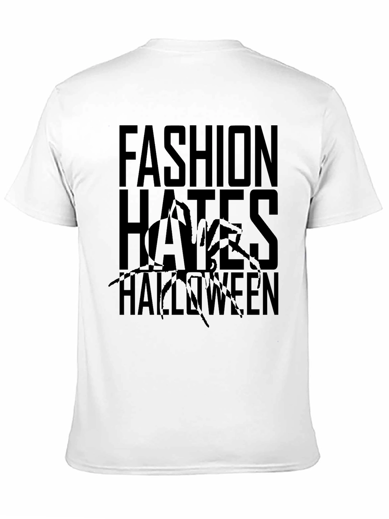 Fashion Hates Halloween Graphic Tee - Black