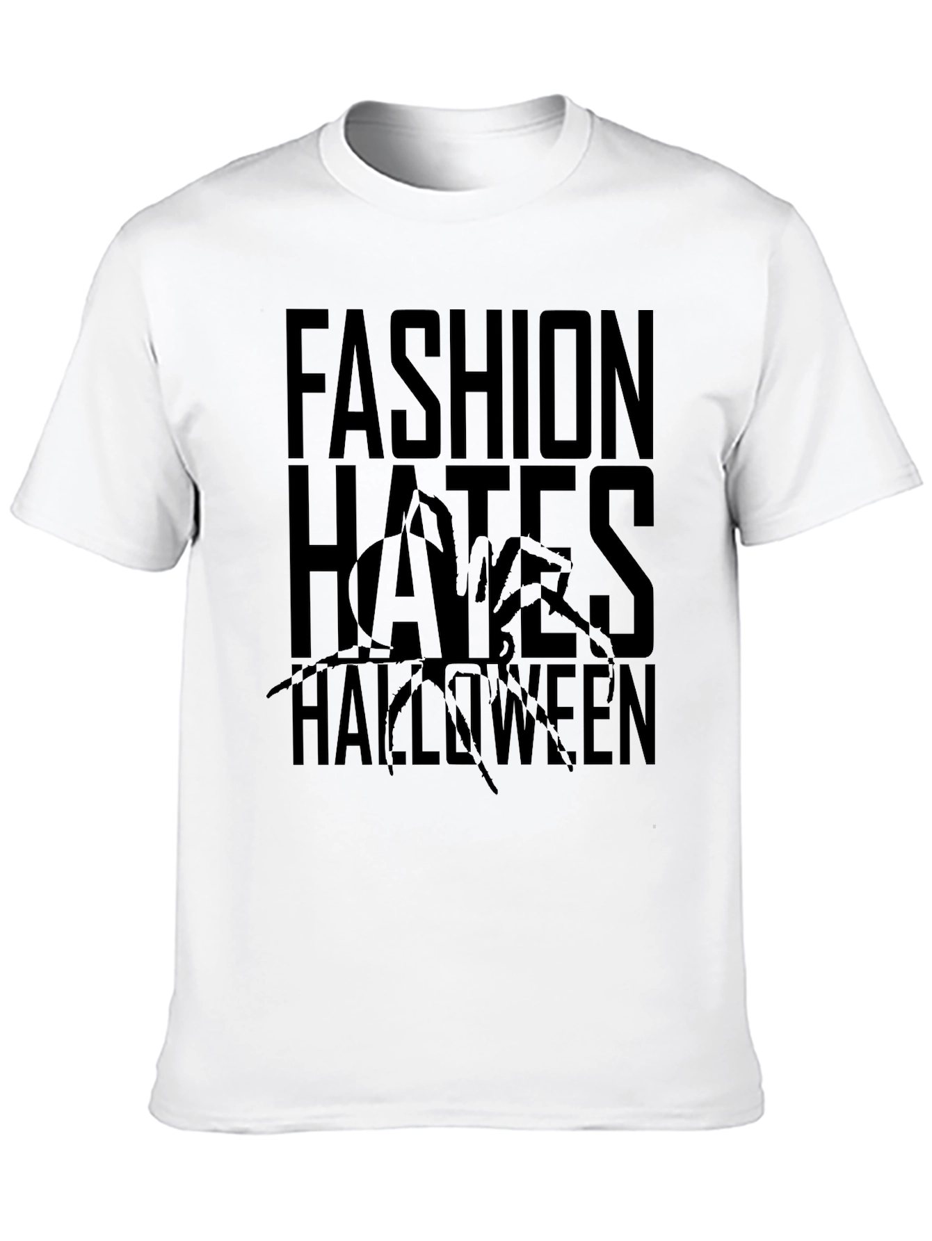 Fashion Hates Halloween Graphic Tee - Black