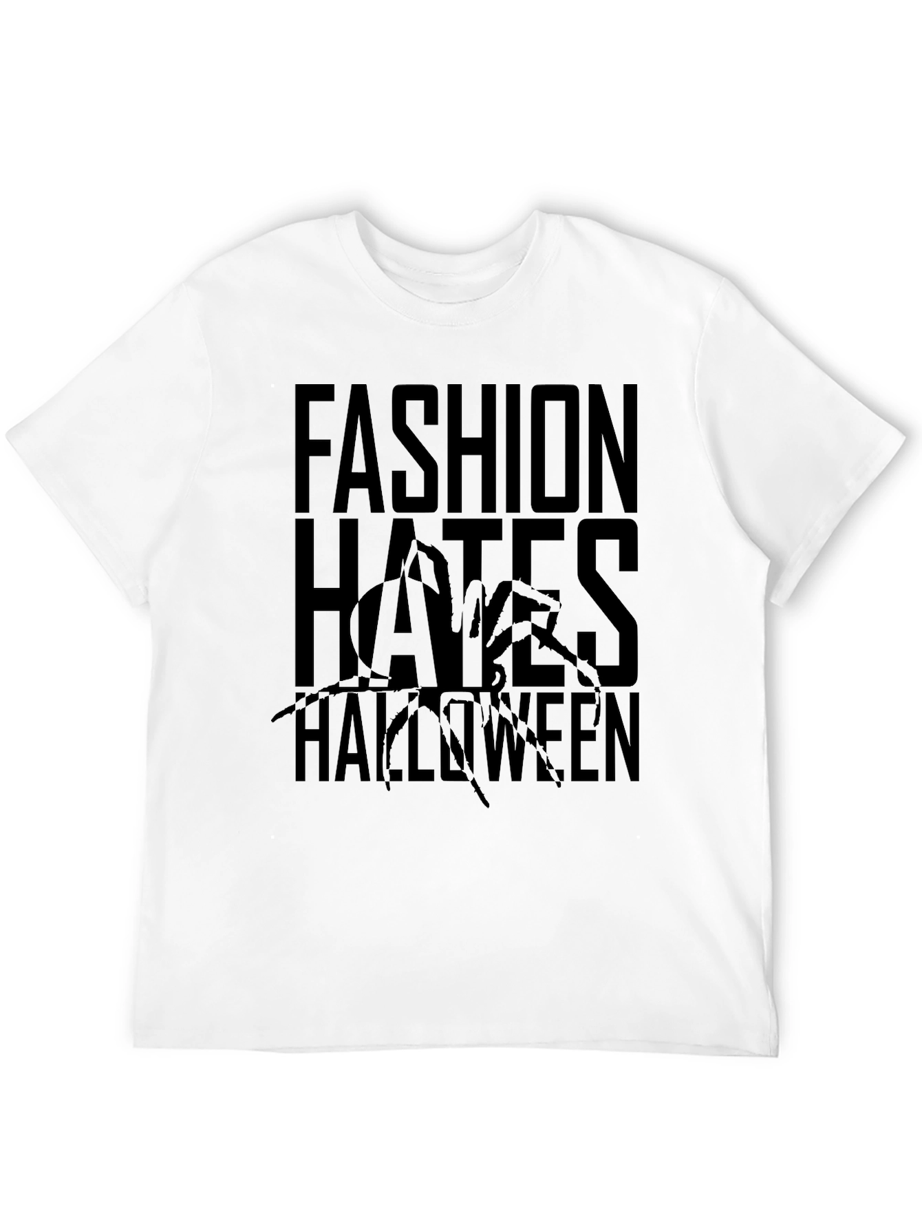 Fashion Hates Halloween Graphic Tee - Black