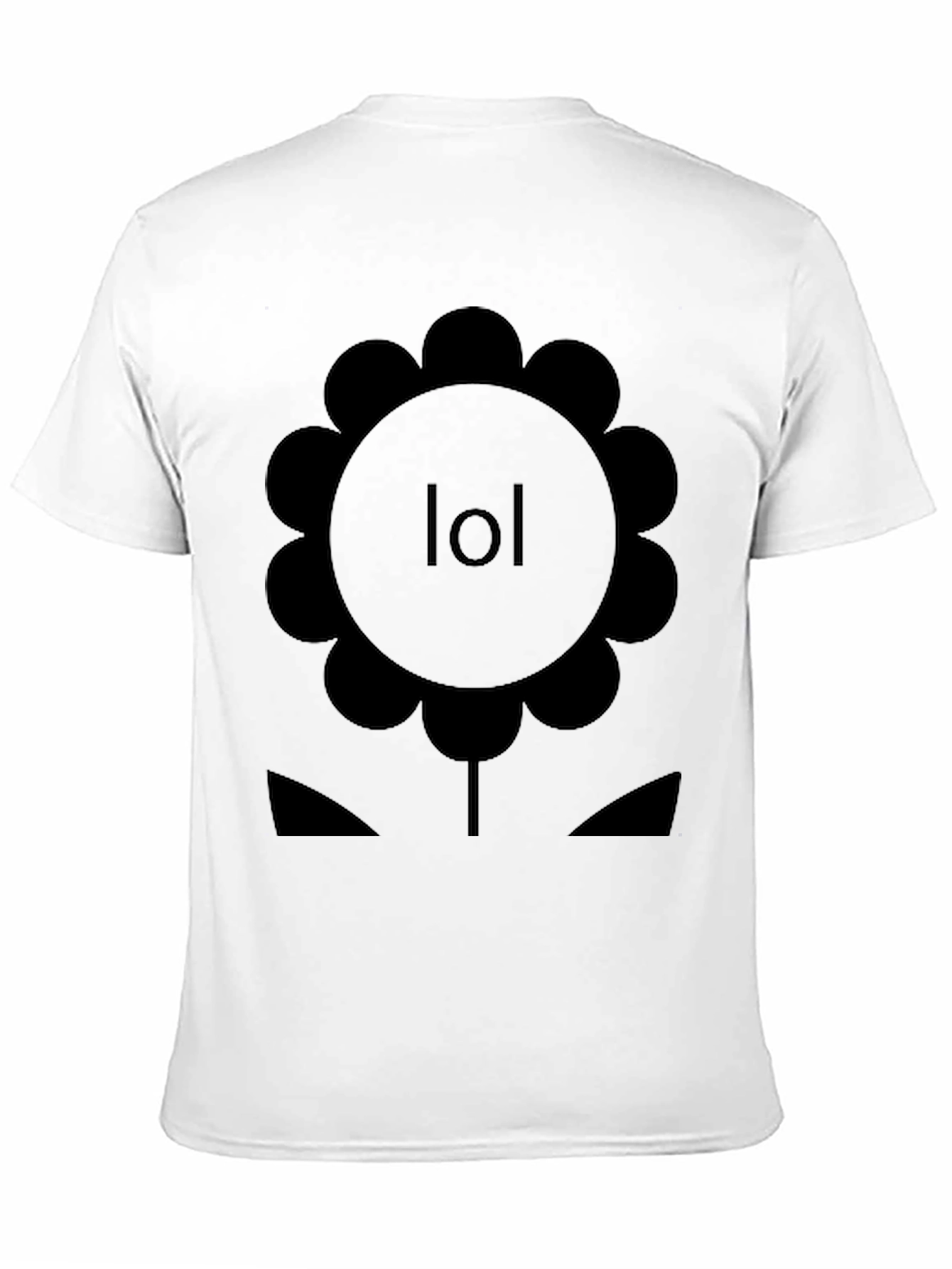 LOL Flower Graphic Tee - Black Cotton T-Shirt
