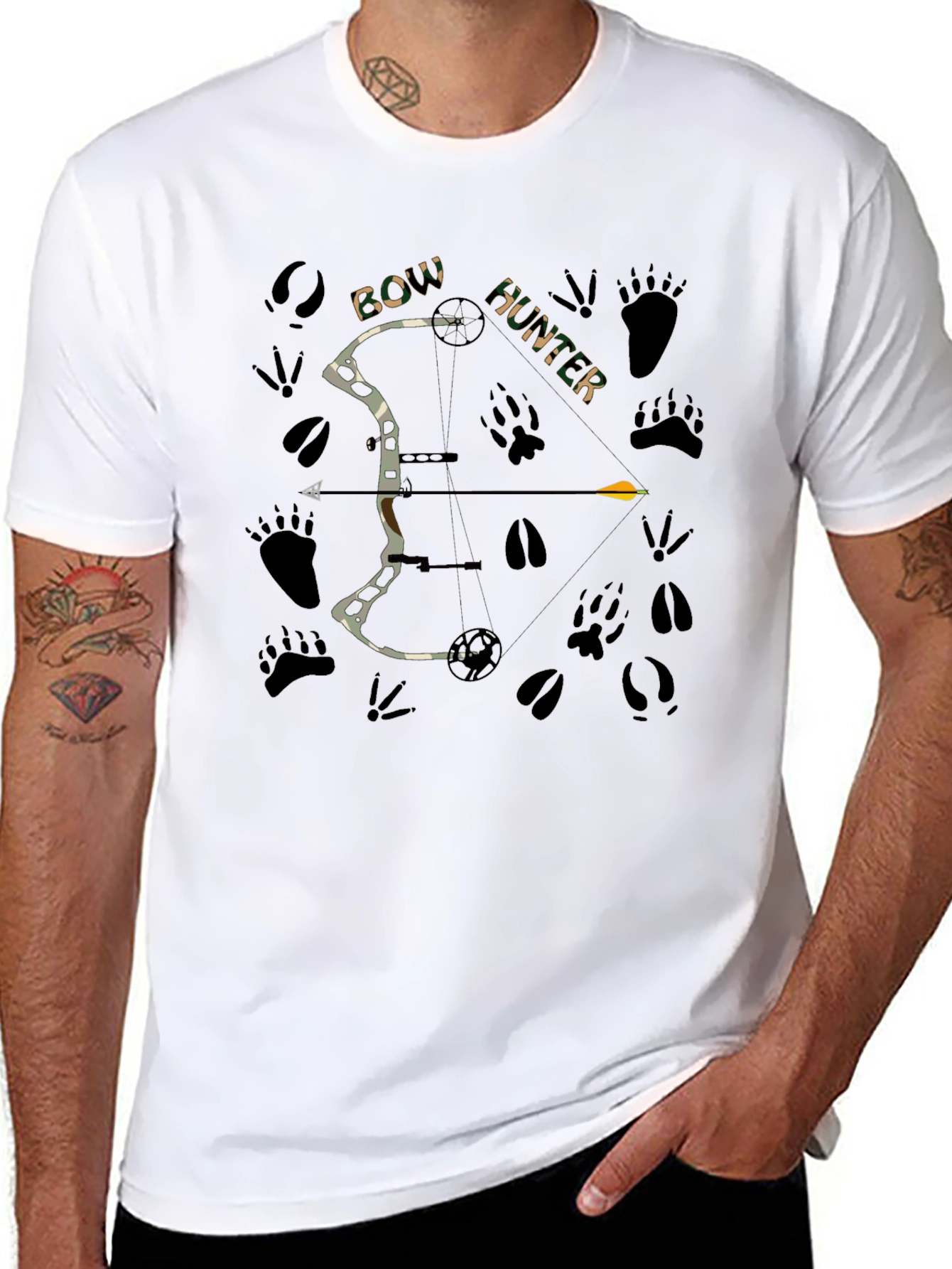 Bow Hunter Graphic Tee - Mens Black T-Shirt