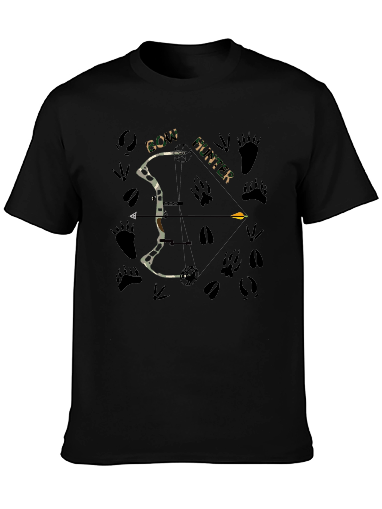 Bow Hunter Graphic Tee - Mens Black T-Shirt