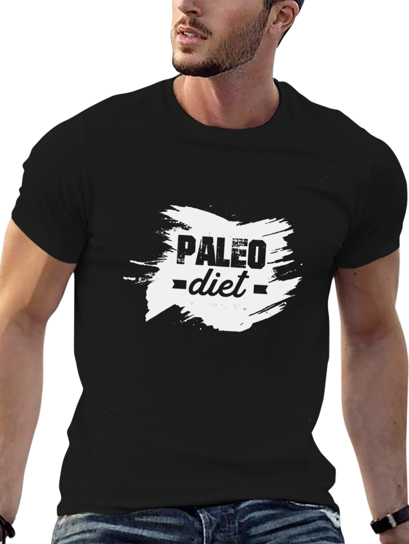 Paleo Diet Black T-Shirt - Stylish Fitness Apparel