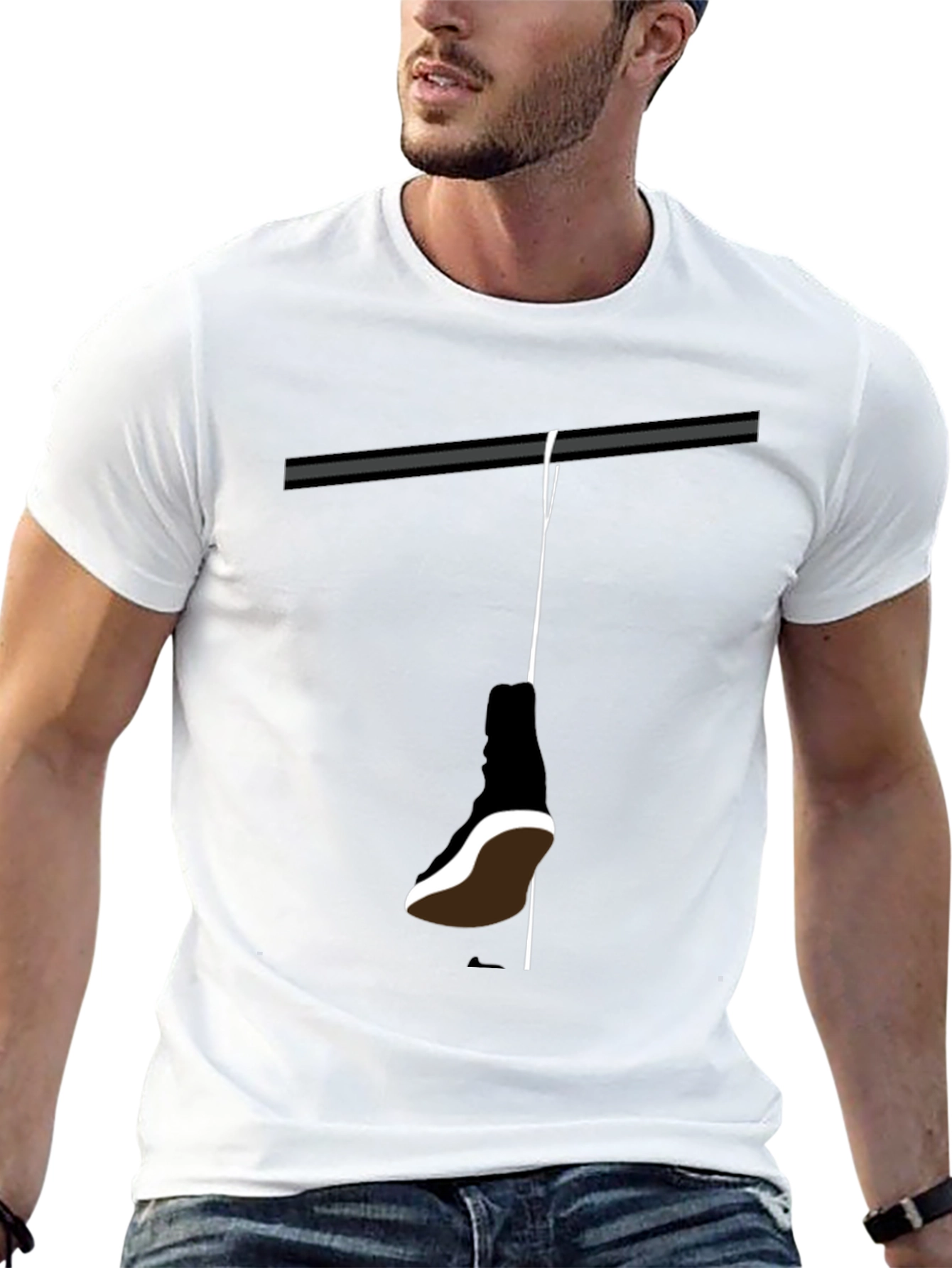 Hanging Shoe Graphic Tee - Cool Casual Style
