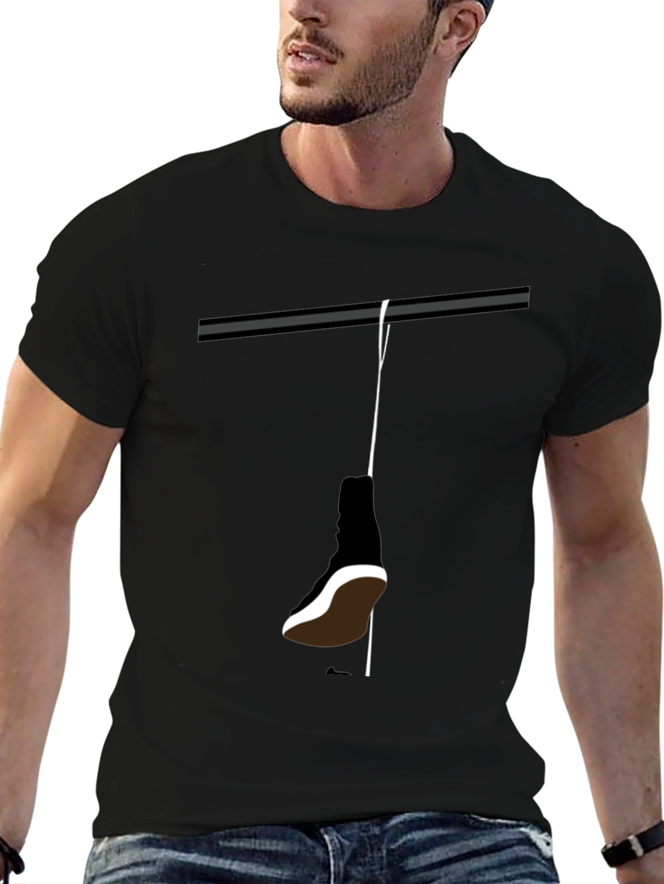 Hanging Shoe Graphic Tee - Cool Casual Style