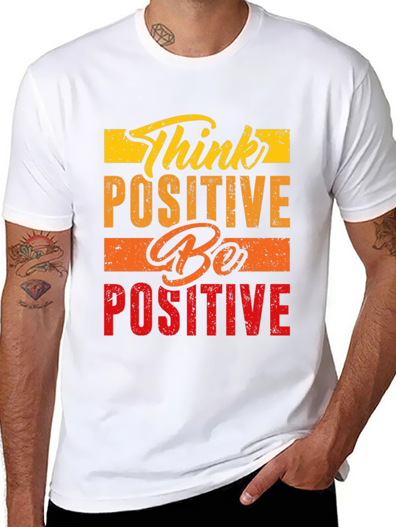 Think Positive Be Positive Graphic Tee