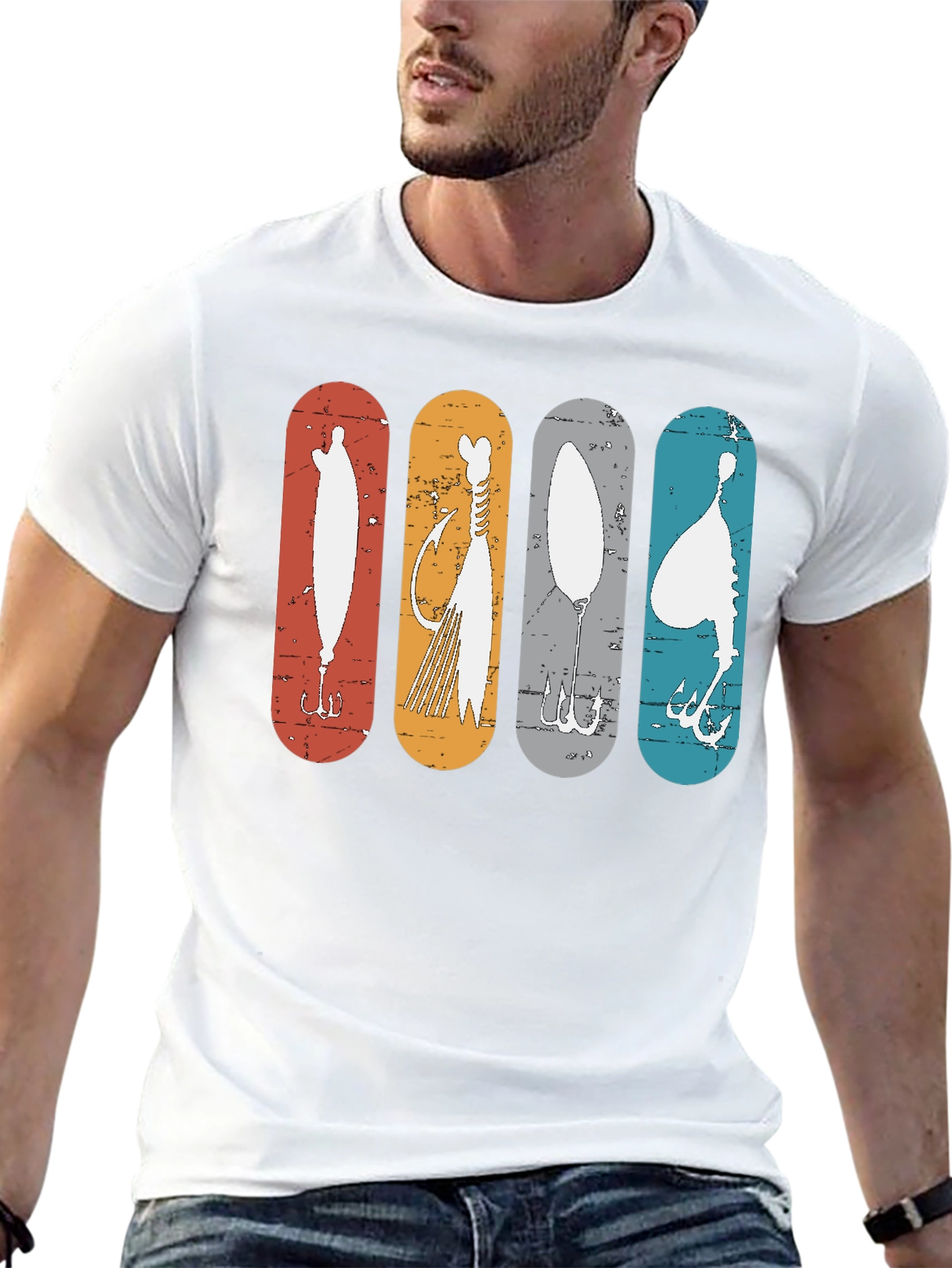 Retro Fishing Lures Graphic Tee