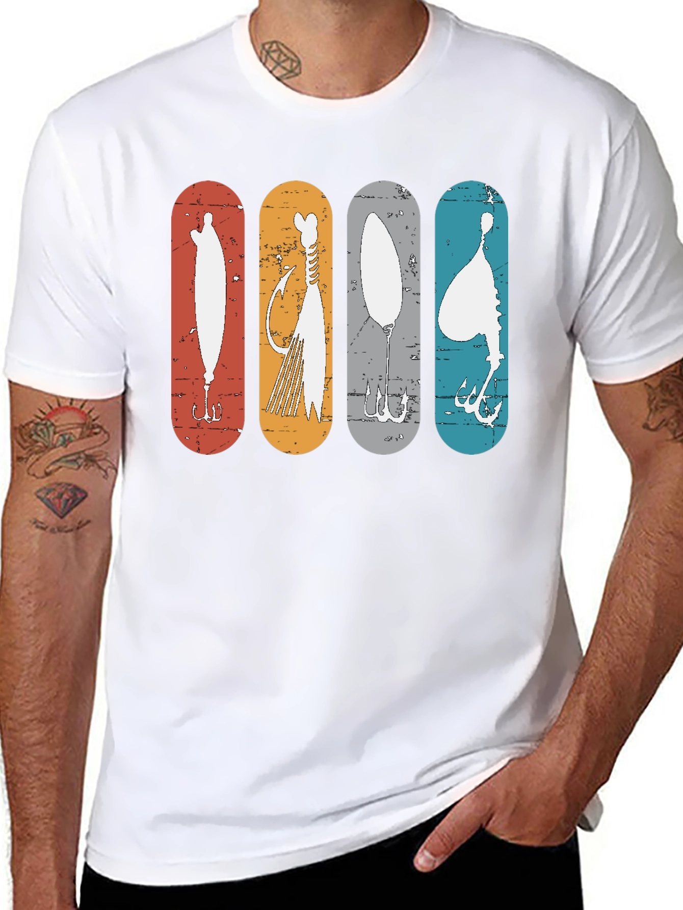 Retro Fishing Lures Graphic Tee