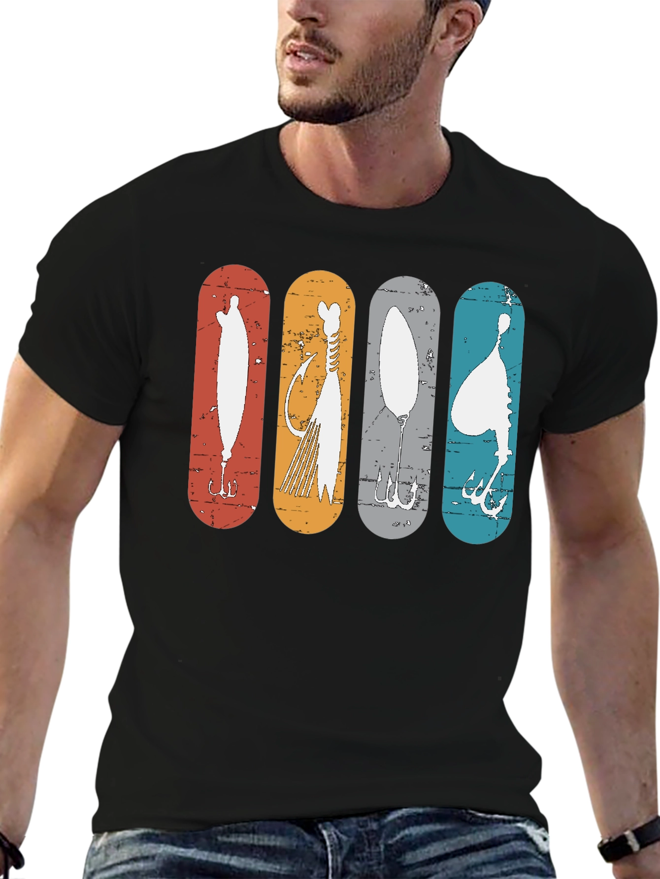 Retro Fishing Lures Graphic Tee