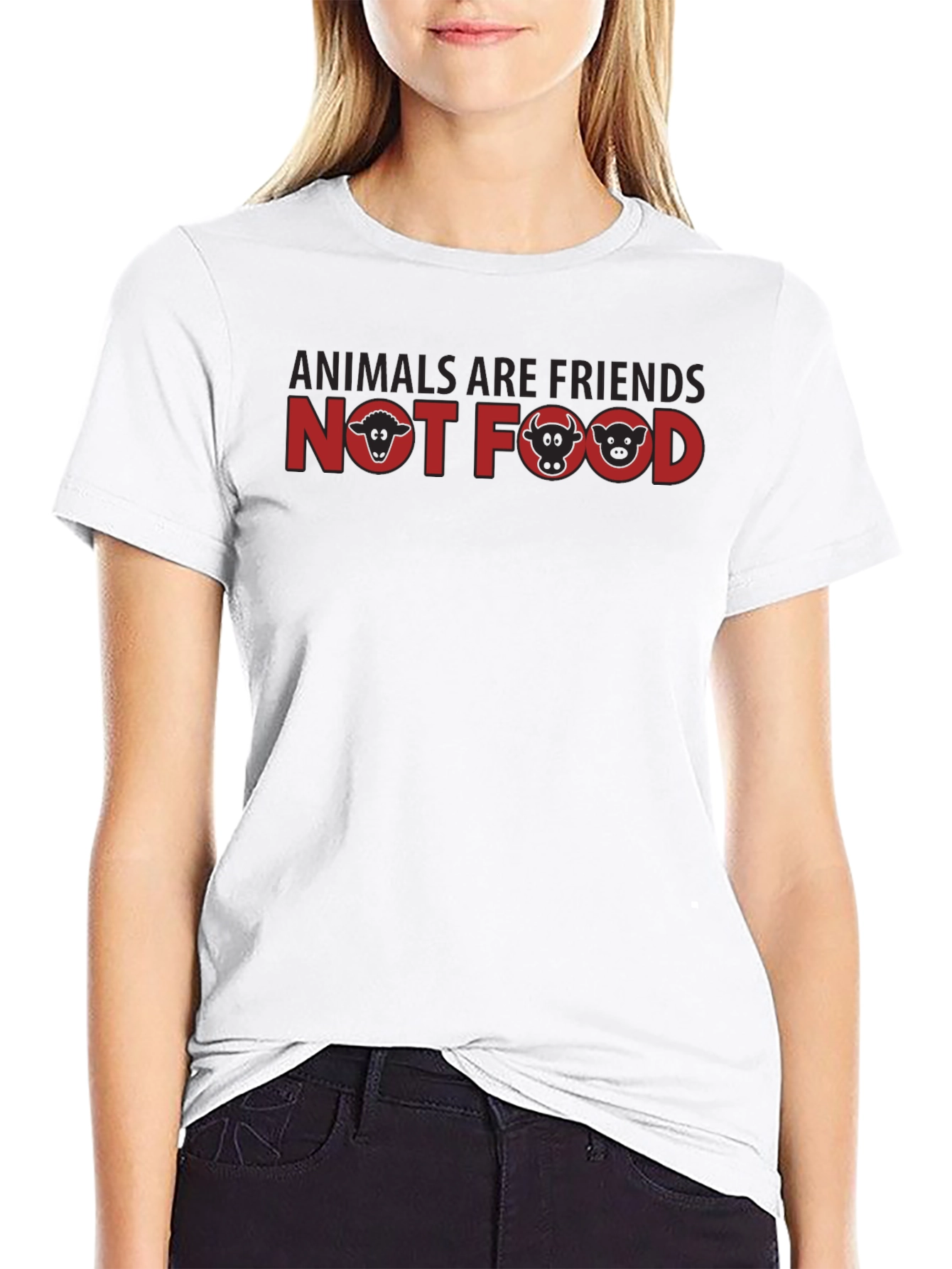 Vegan T-Shirt: Animals Are Friends Not Food