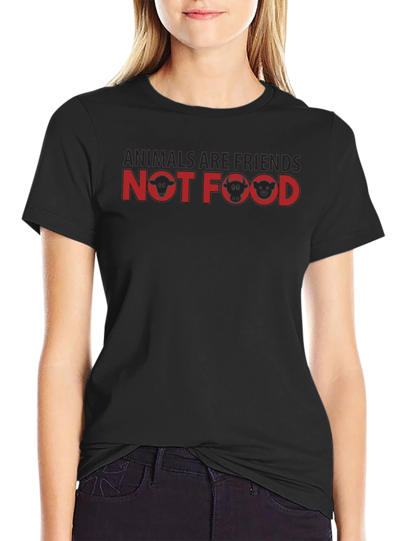 Vegan T-Shirt: Animals Are Friends Not Food