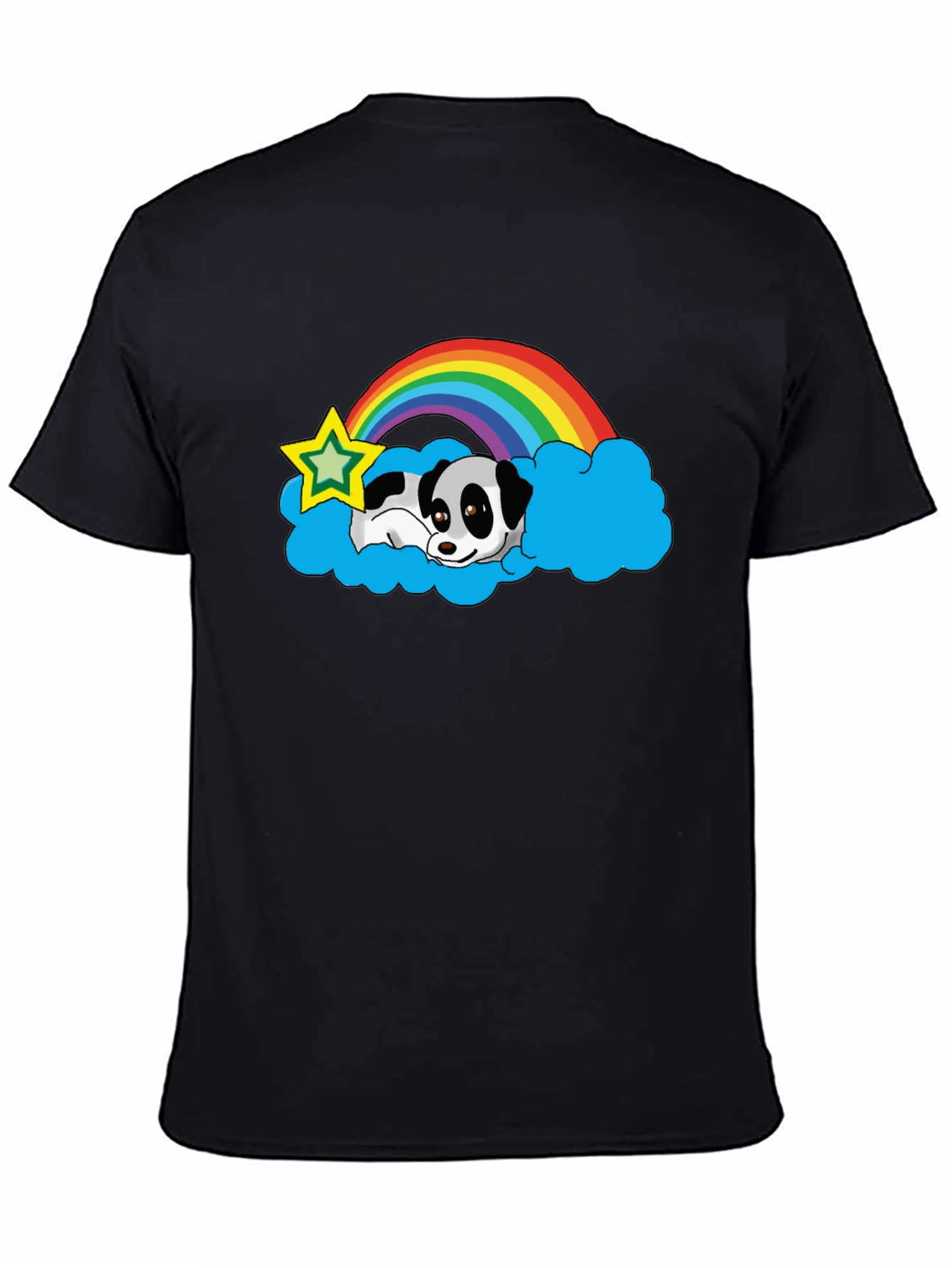 Panda Rainbow Cloud Graphic Tee