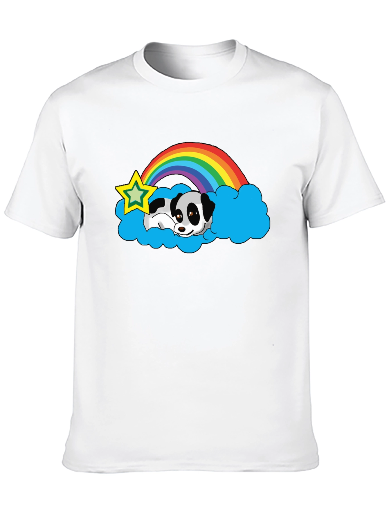 Panda Rainbow Cloud Graphic Tee