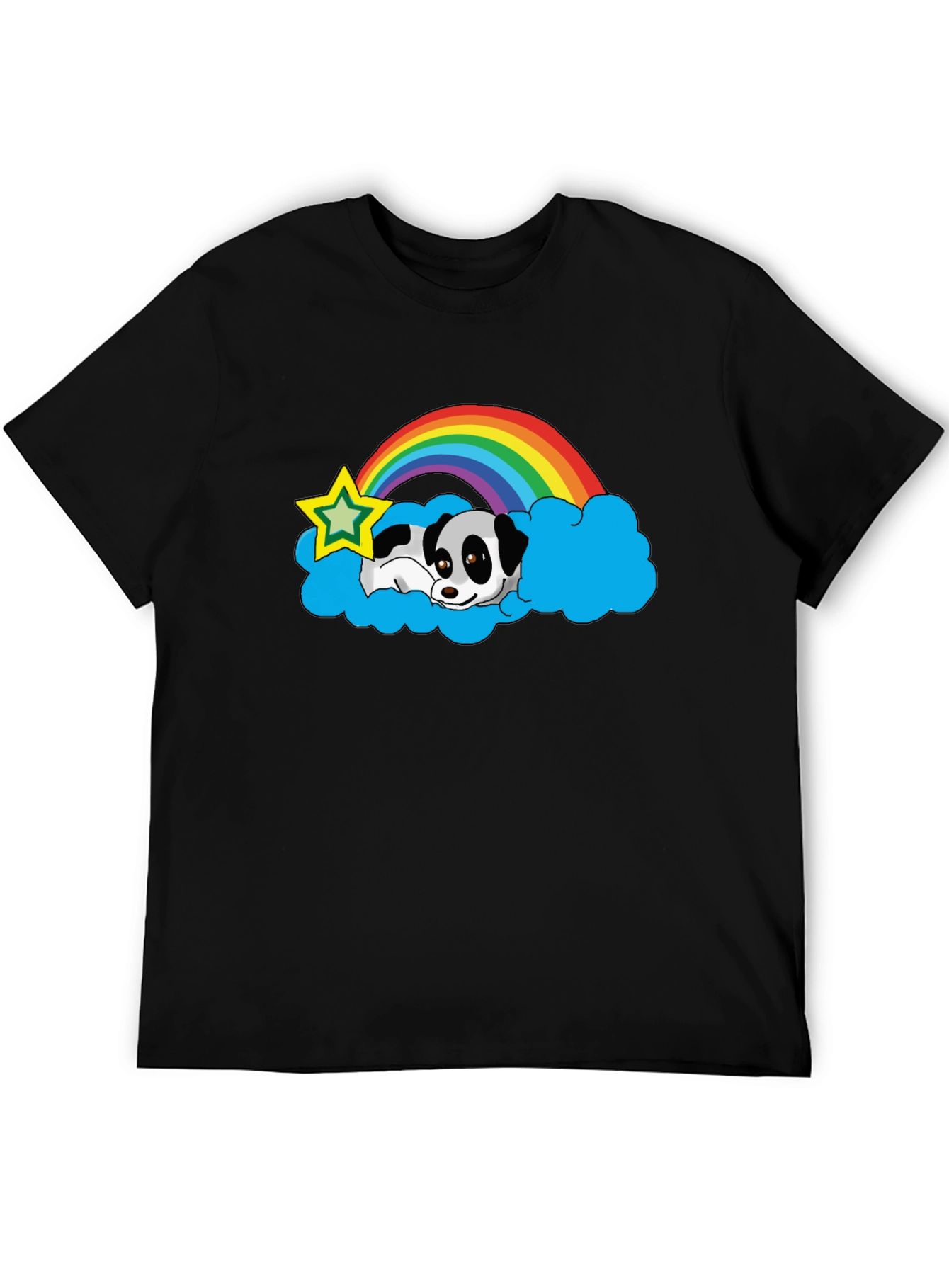 Panda Rainbow Cloud Graphic Tee