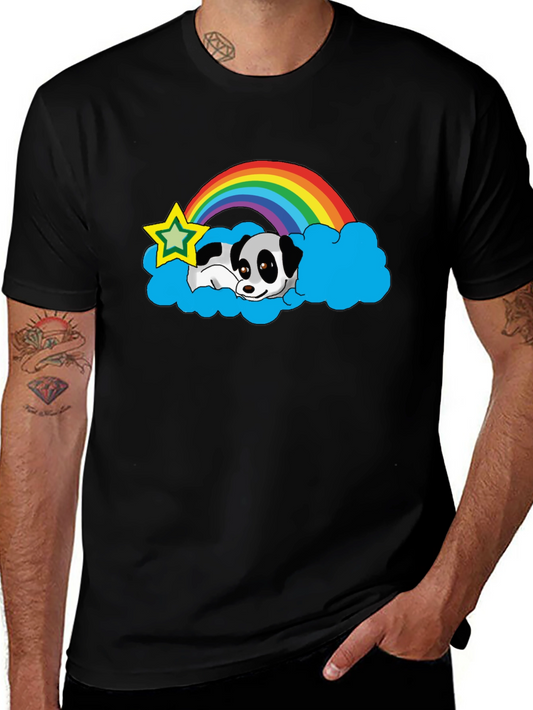 Panda Rainbow Cloud Graphic Tee