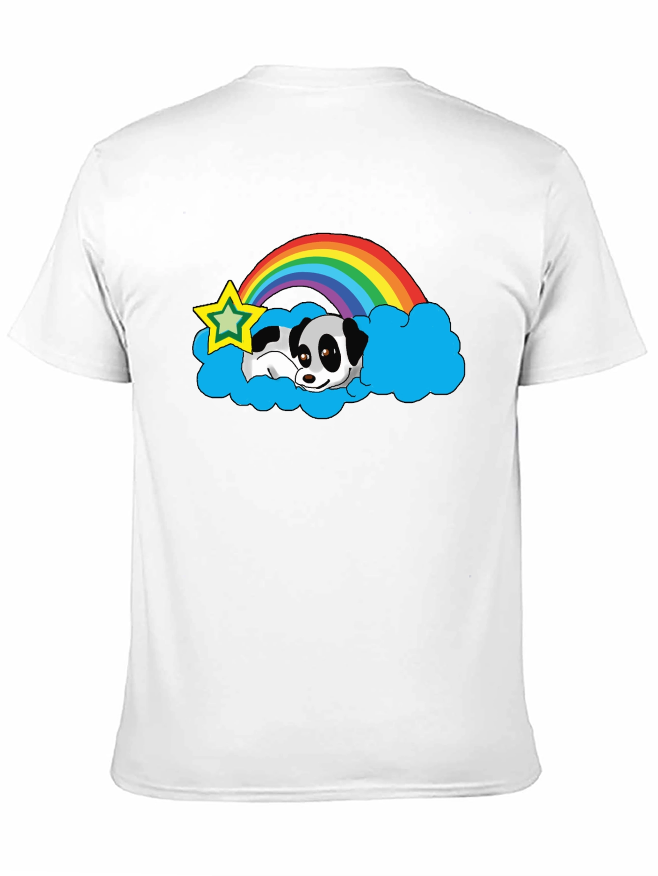 Panda Rainbow Cloud Graphic Tee