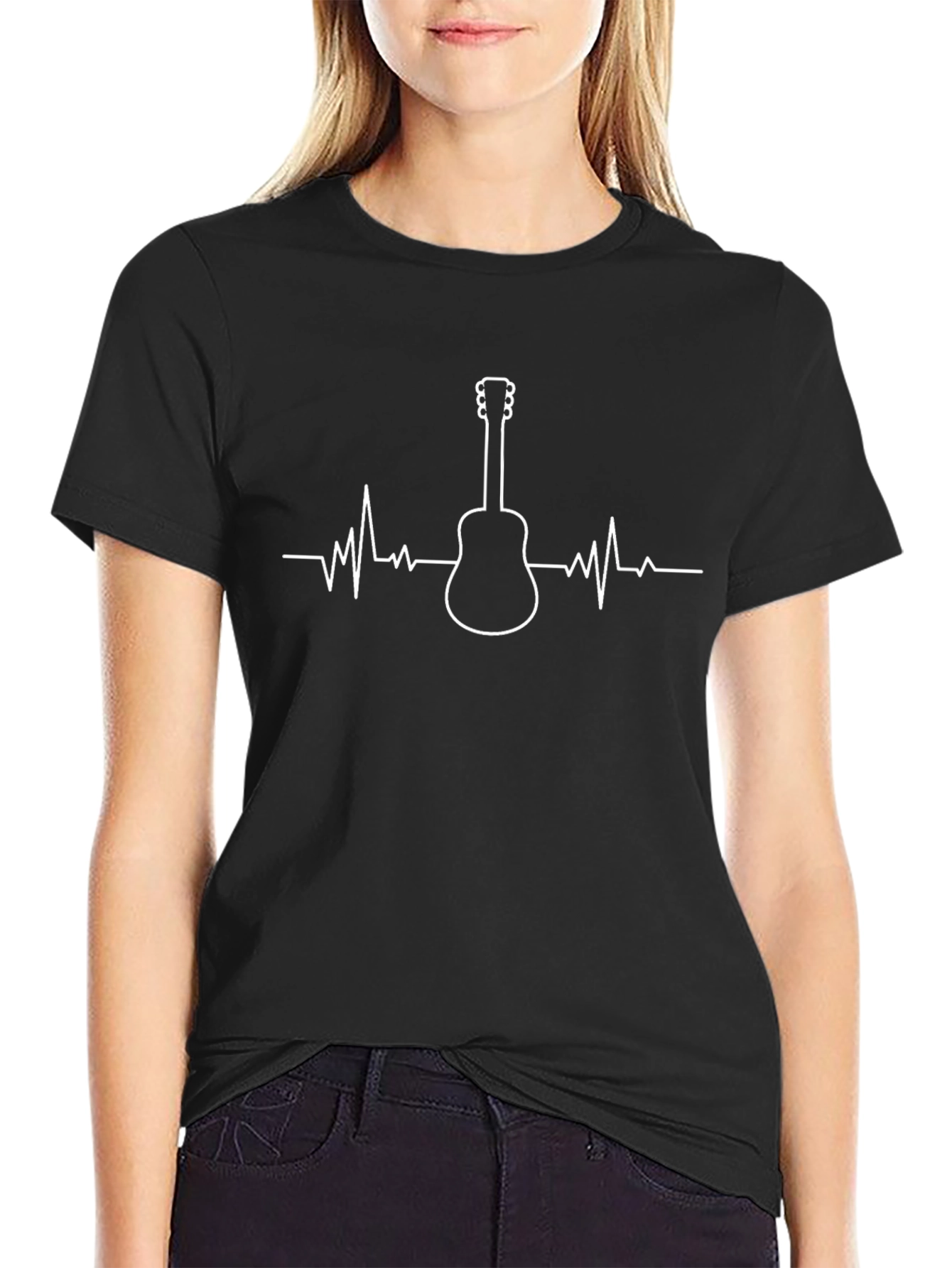 Guitar Heartbeat T-Shirt - Musician Graphic Tee
