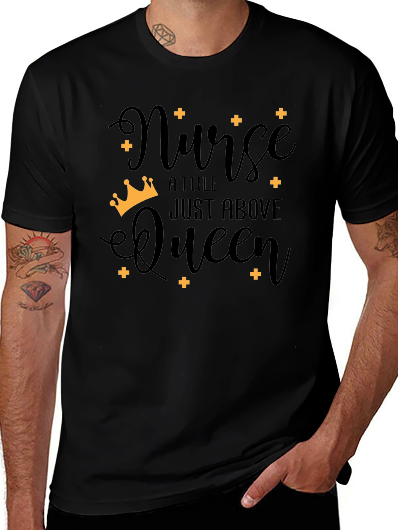 Nurse Queen Black T-Shirt