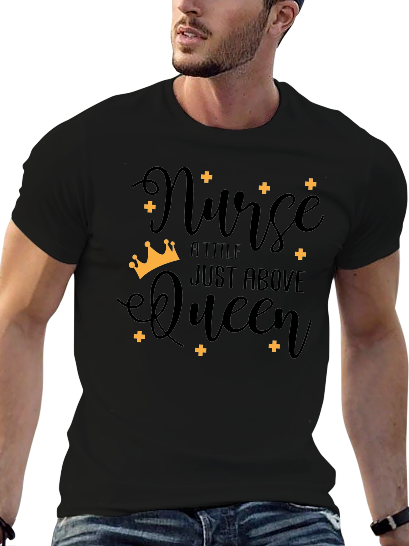 Nurse Queen Black T-Shirt