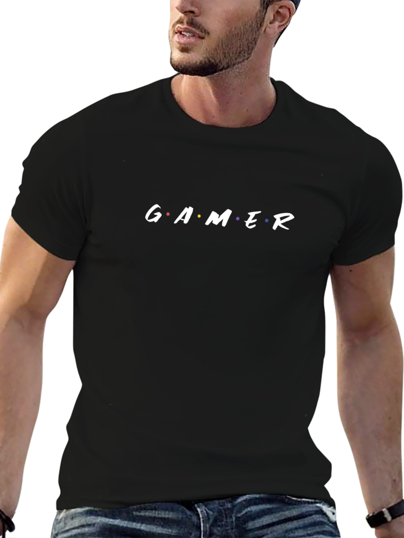 Gamer Friends Style Black T-Shirt