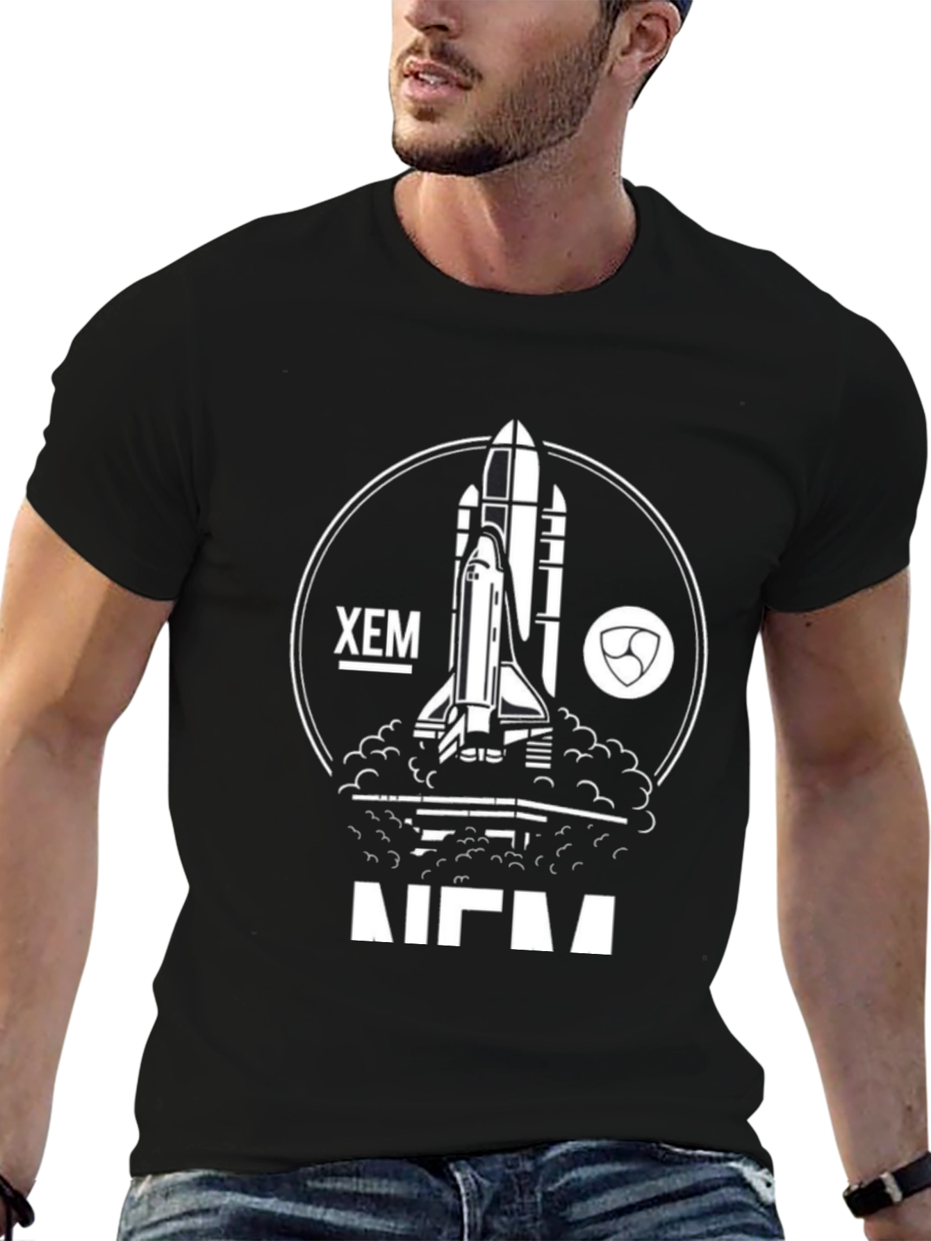 XEM NEM Rocket T-Shirt - Crypto Space Shuttle Tee