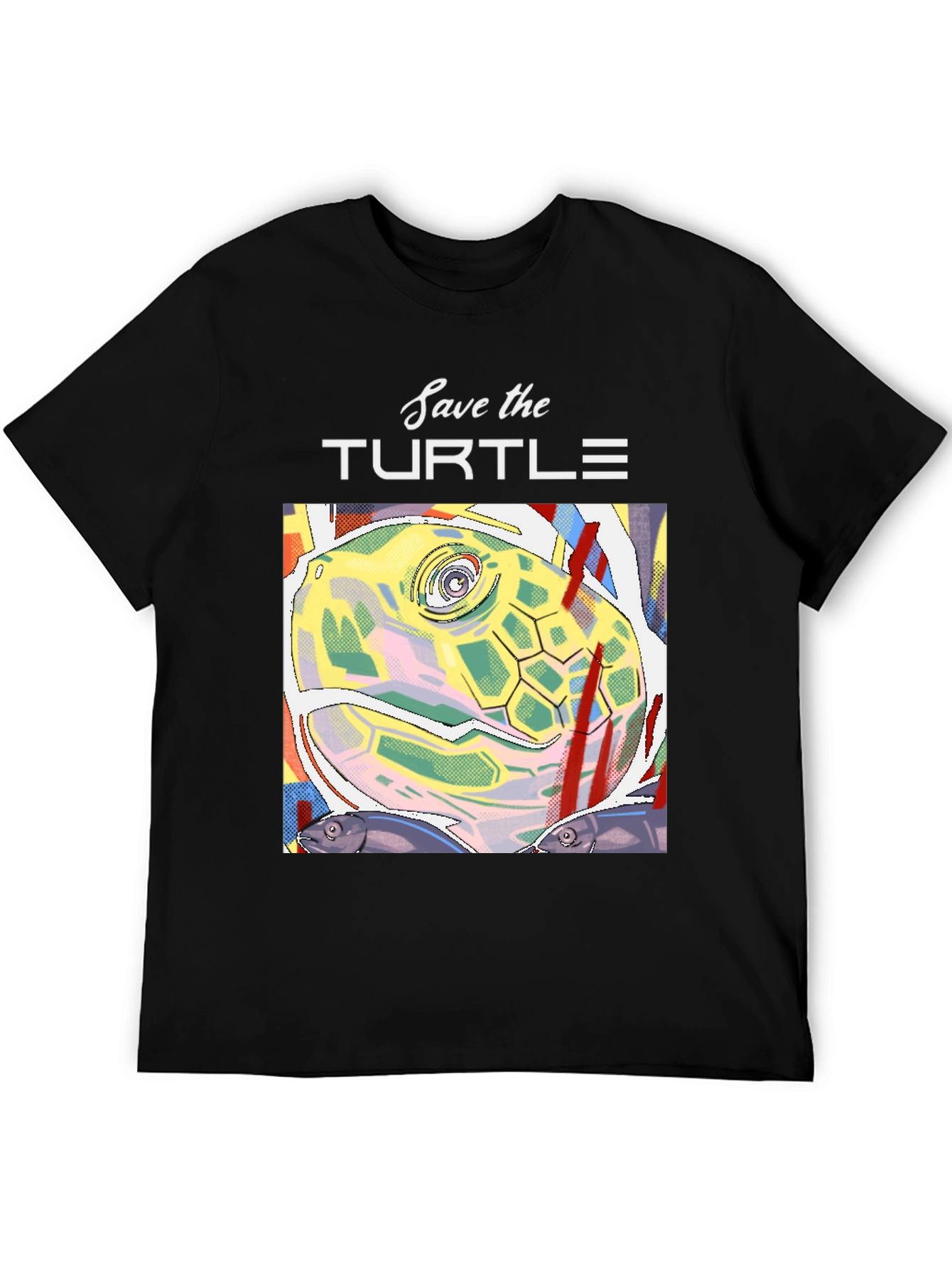 Save the Turtles Graphic Tee - Black