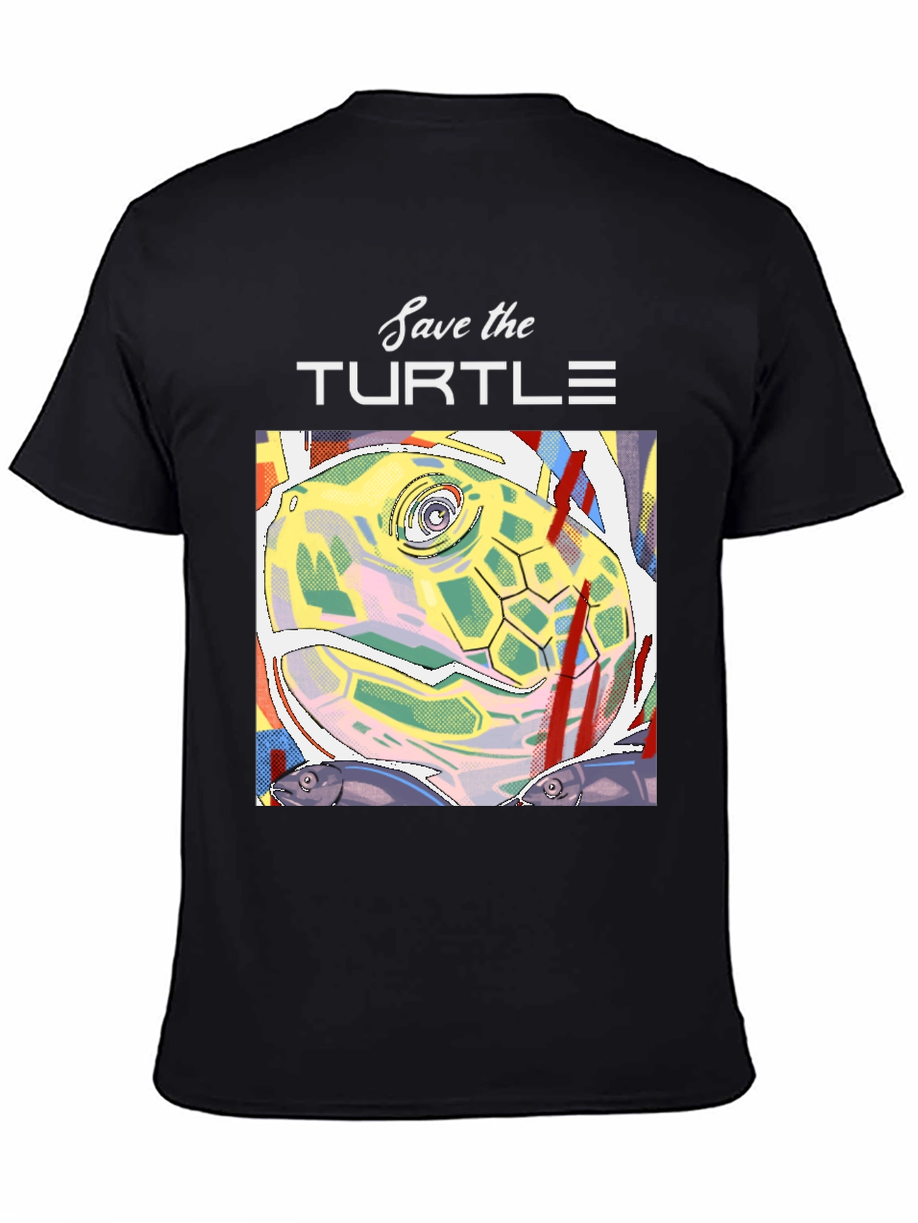 Save the Turtles Graphic Tee - Black