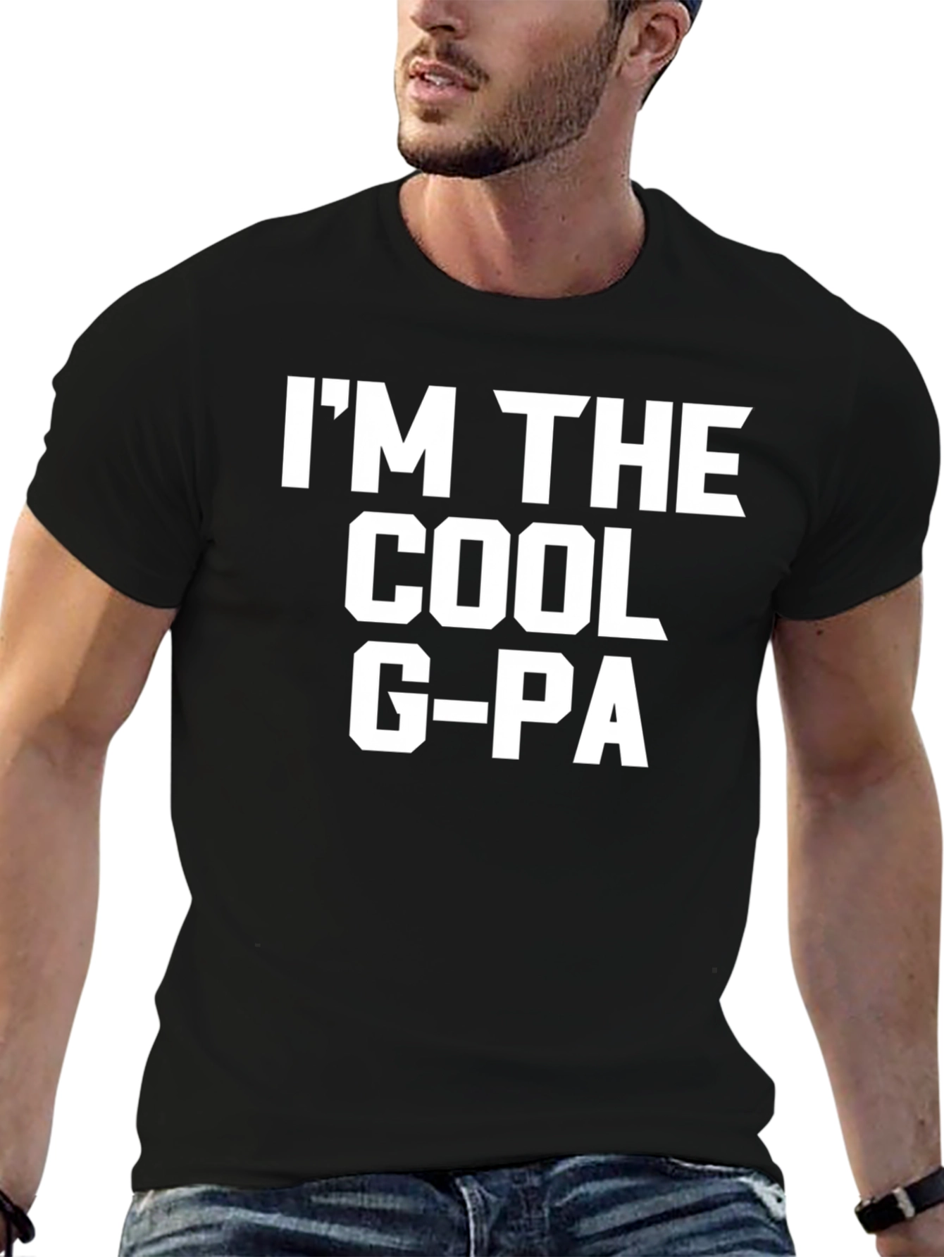 Cool Grandpa T-Shirt - Black Crew Neck