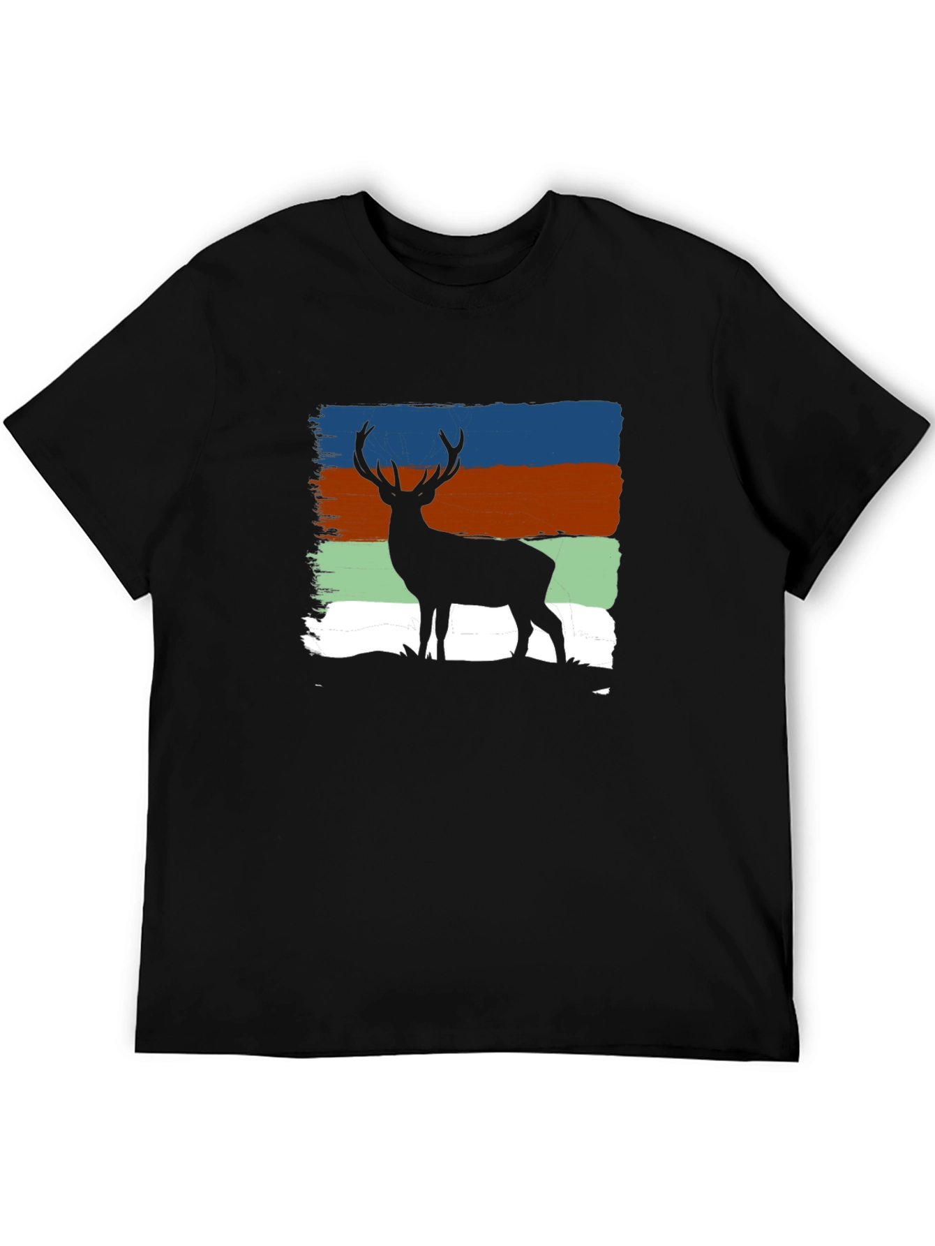 Deer Silhouette T-Shirt - Nature Inspired Design