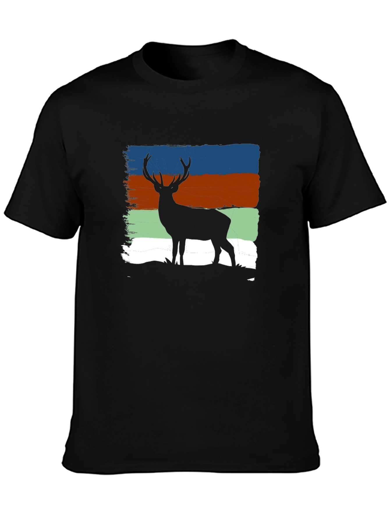 Deer Silhouette T-Shirt - Nature Inspired Design