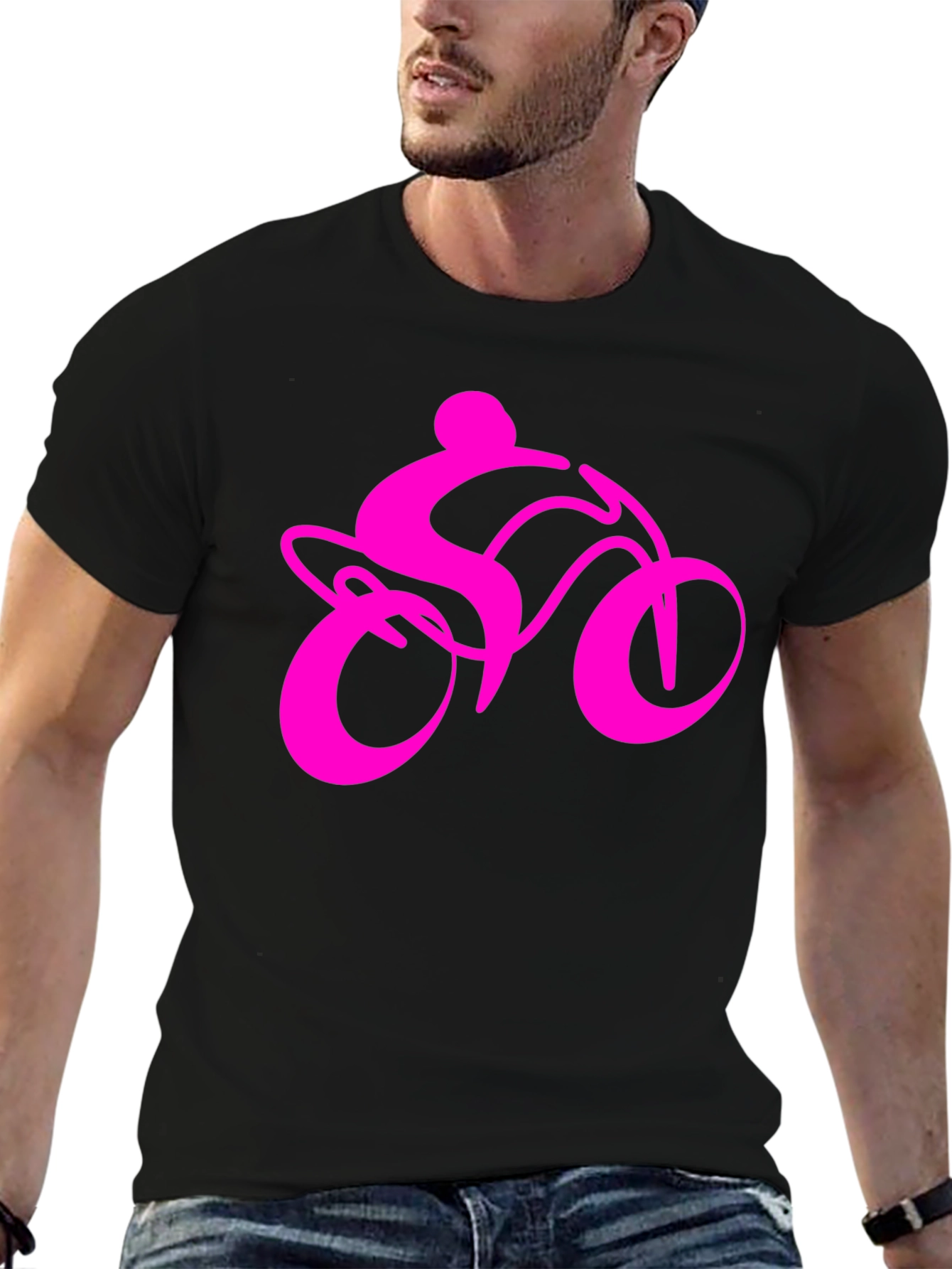Motorbike Graphic T-Shirt - Black