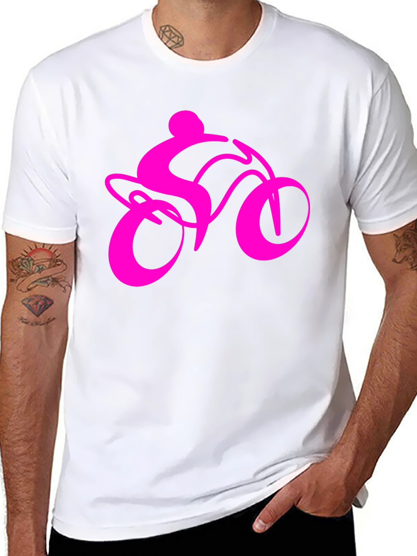 Motorbike Graphic T-Shirt - Black