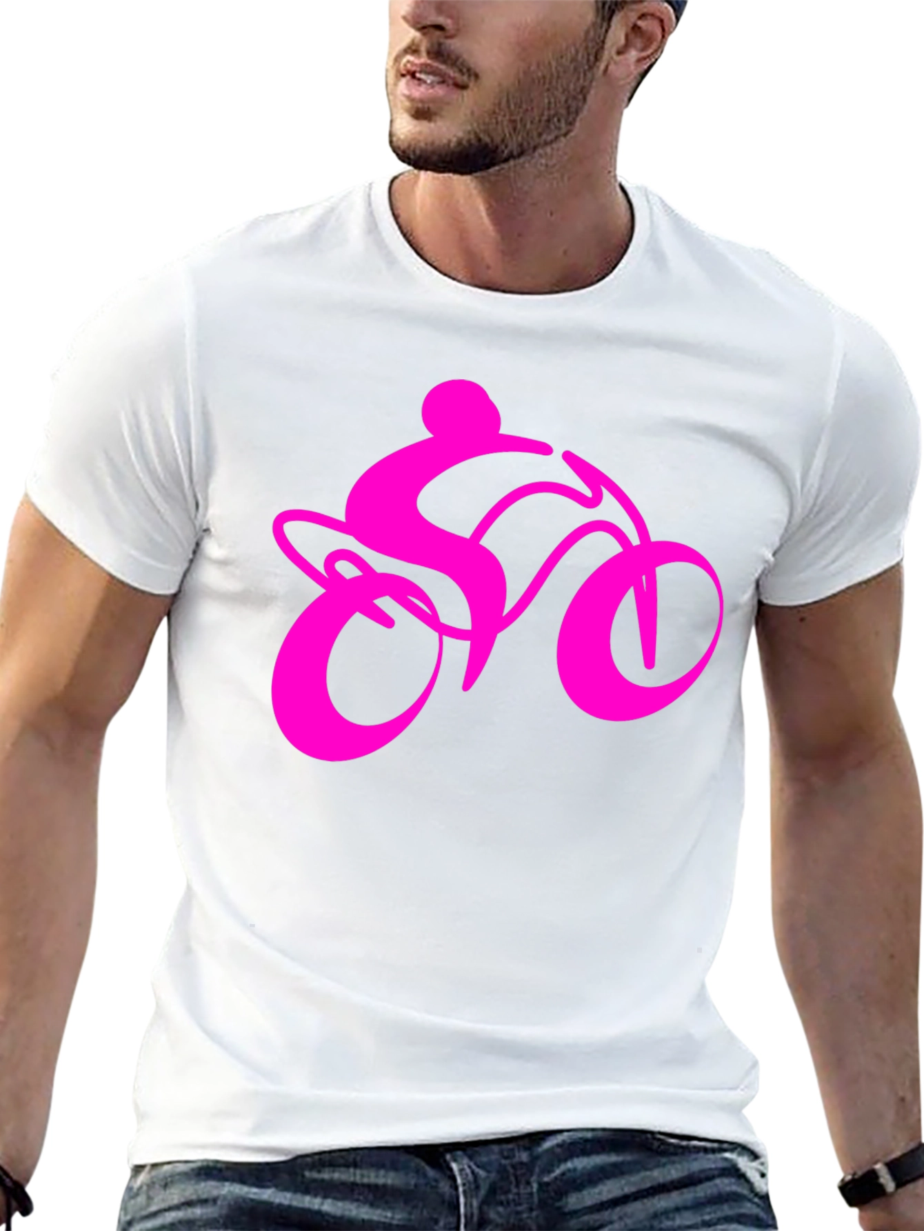 Motorbike Graphic T-Shirt - Black