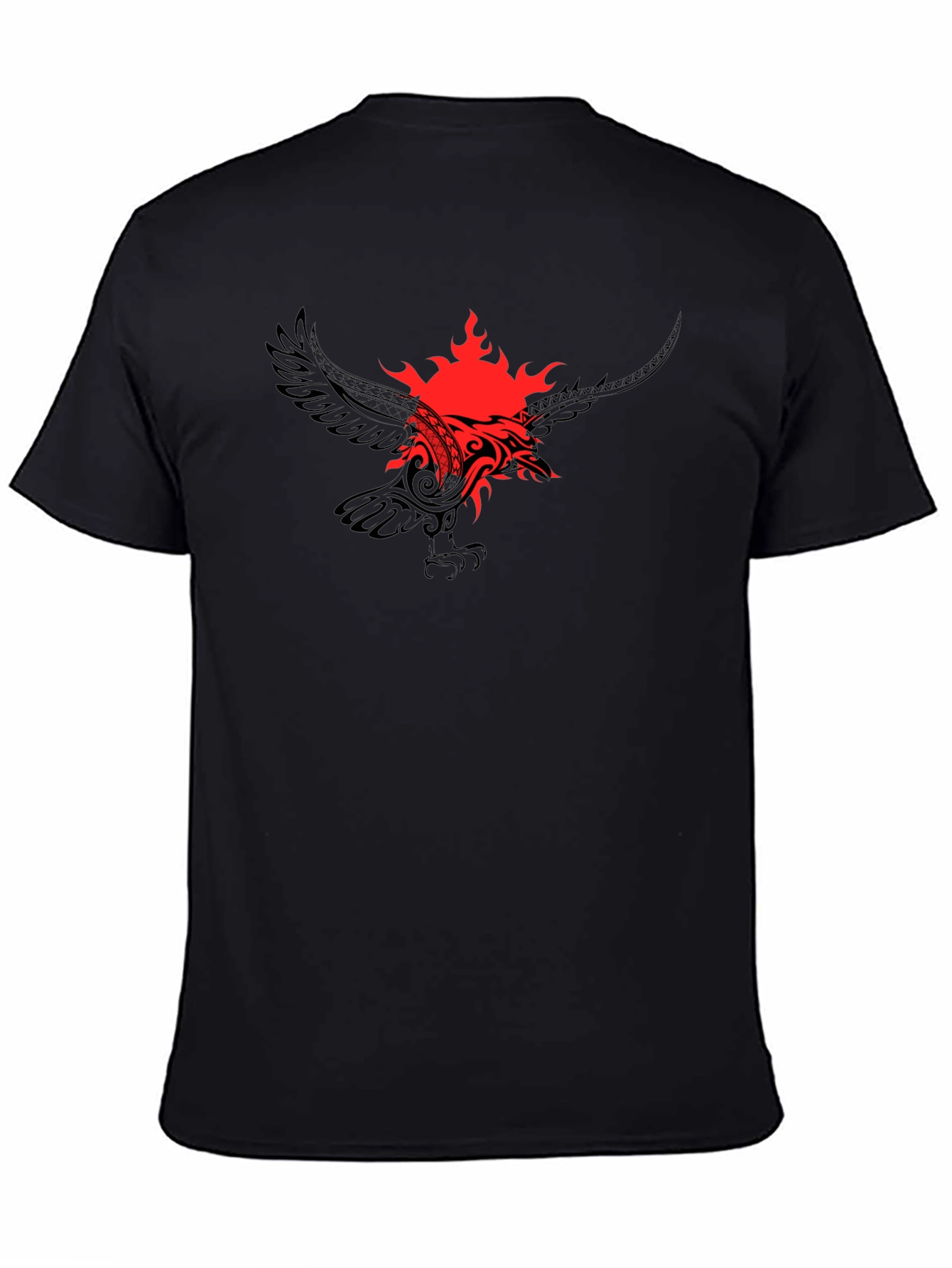 Tribal Phoenix Graphic Tee - Black
