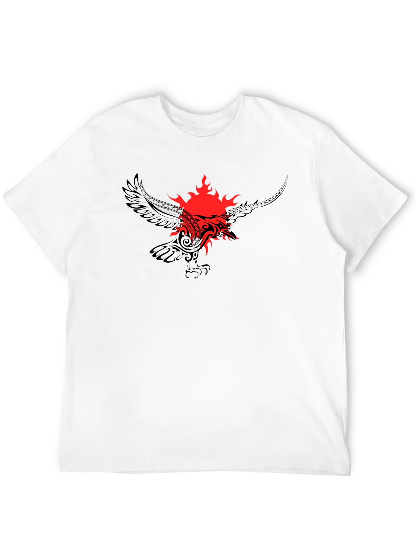 Tribal Phoenix Graphic Tee - Black