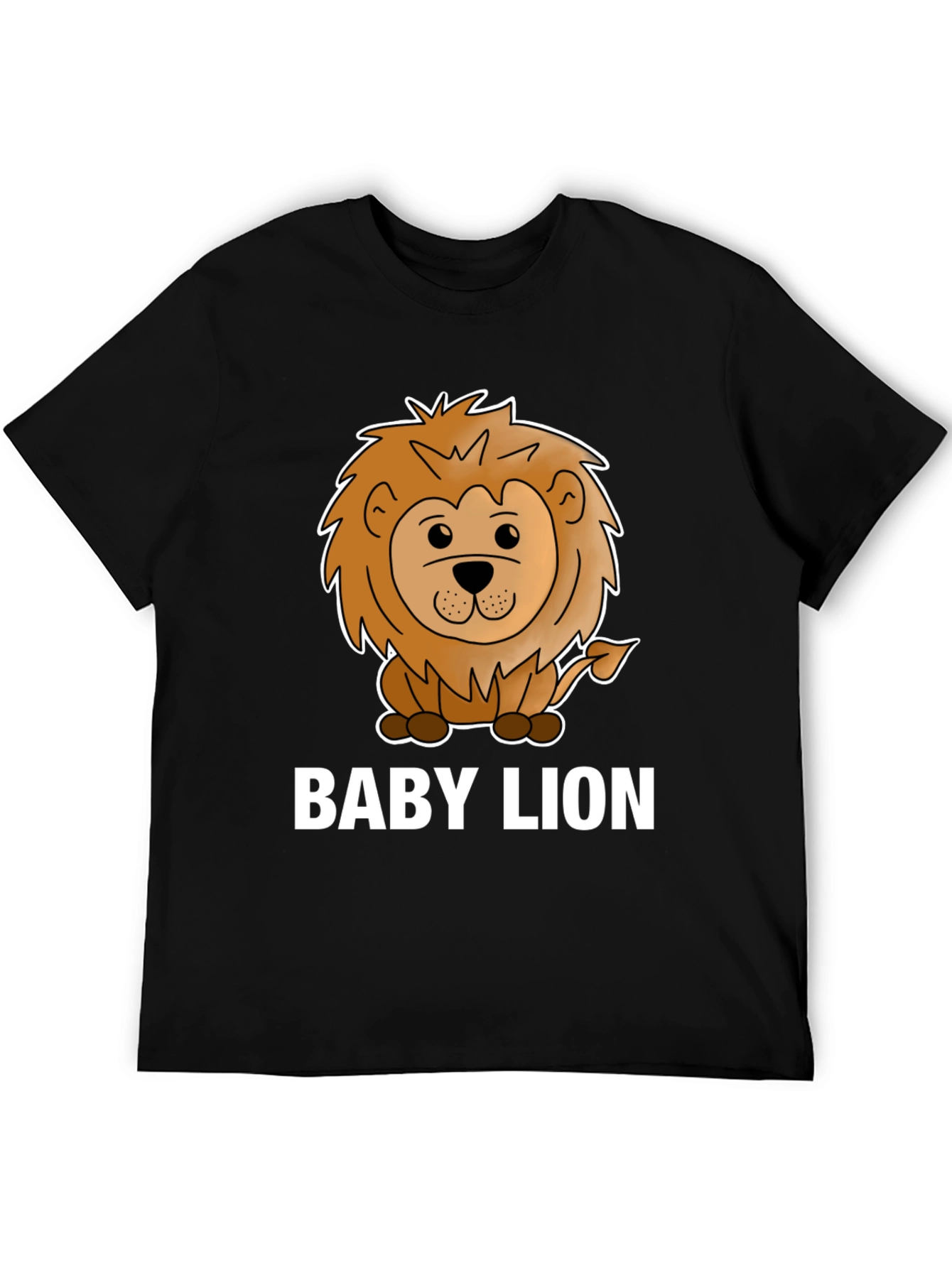 Baby Lion Graphic Tee - Cute Animal Cartoon Shirt