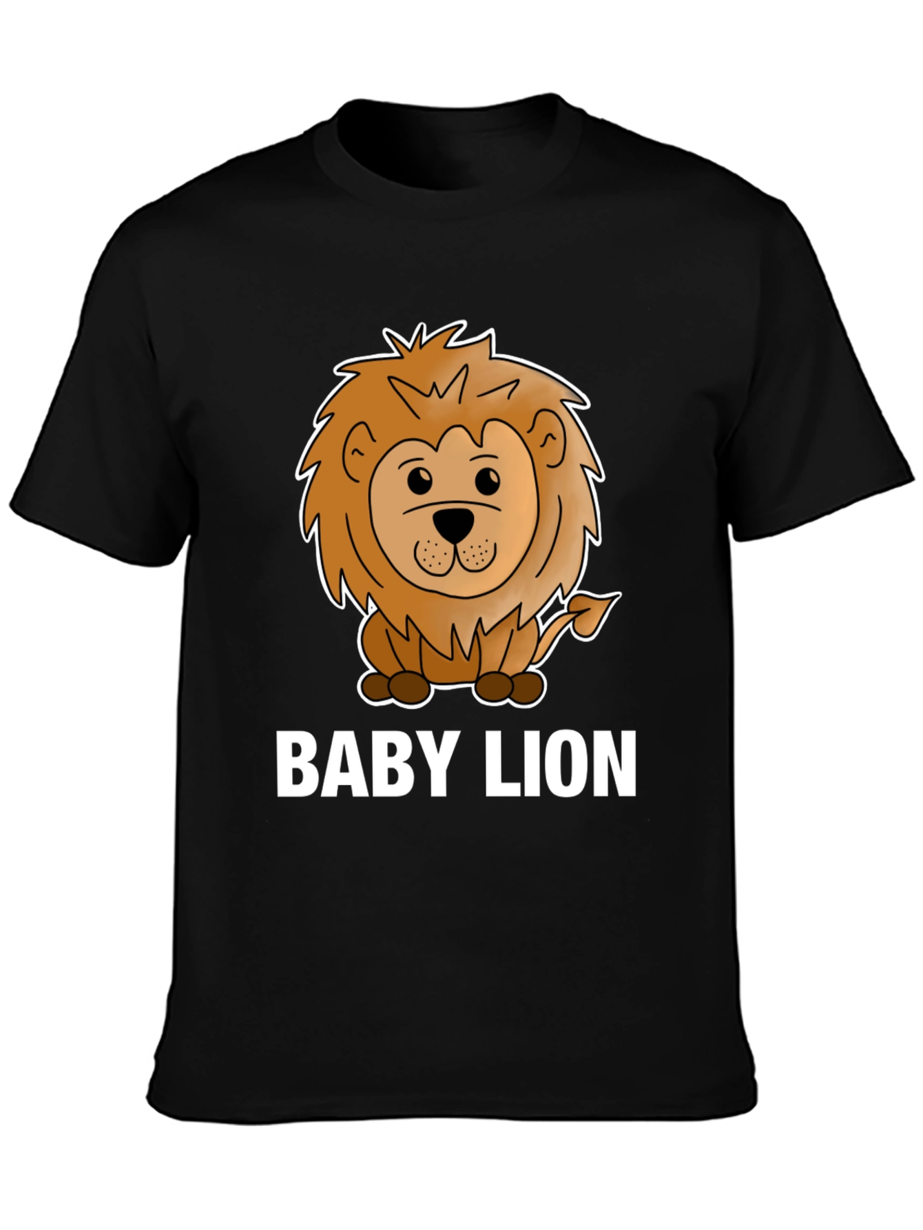 Baby Lion Graphic Tee - Cute Animal Cartoon Shirt
