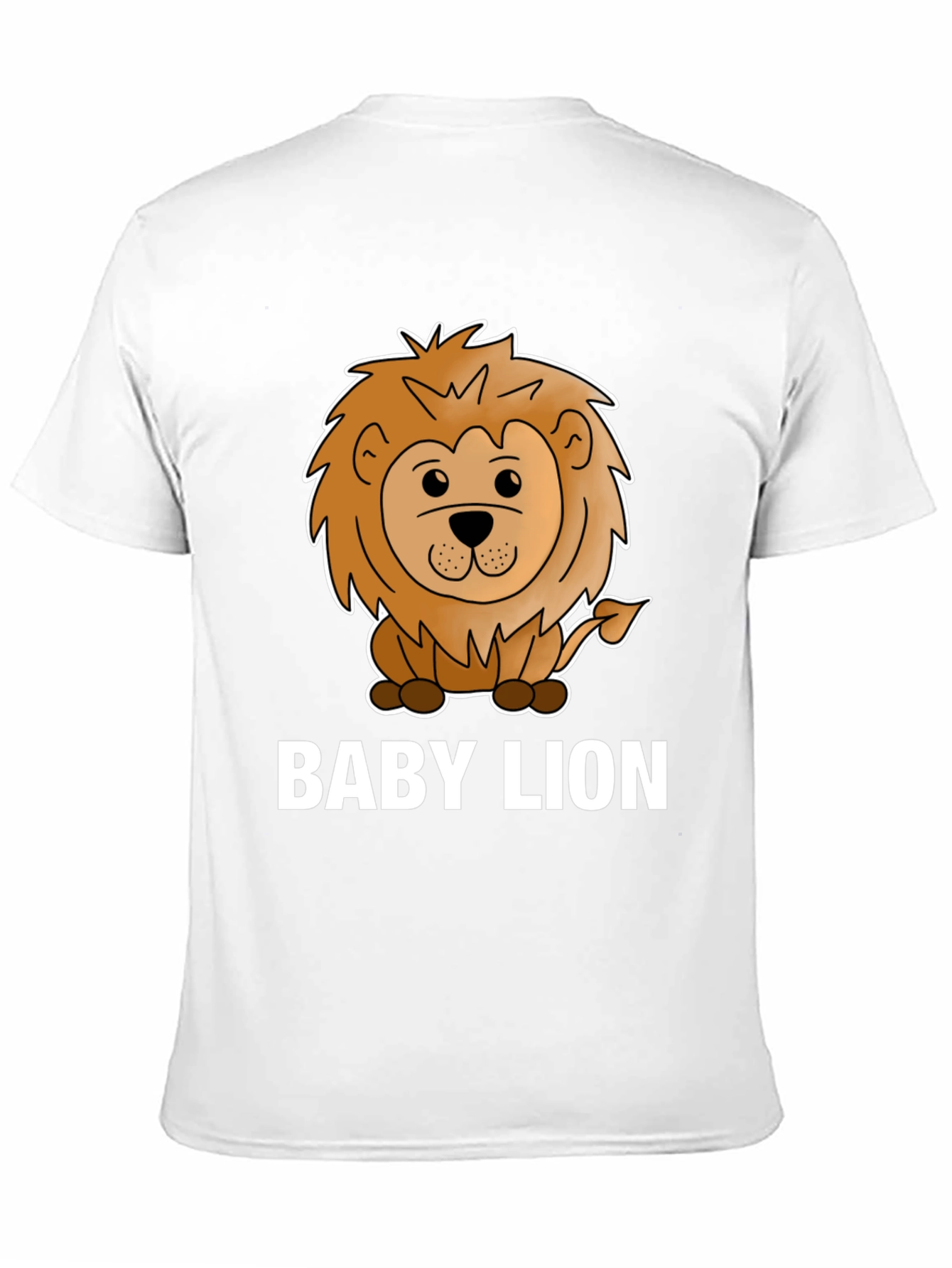 Baby Lion Graphic Tee - Cute Animal Cartoon Shirt
